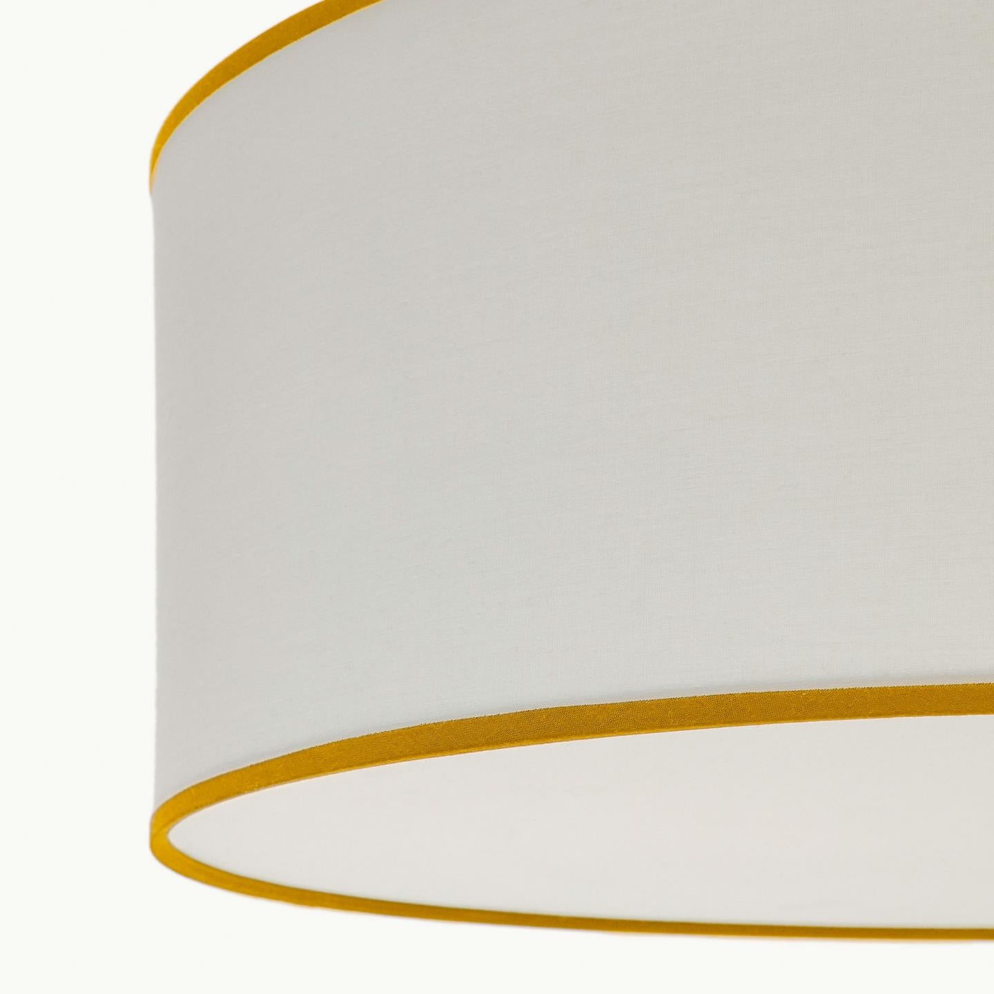Lampa wisząca BINISALEM biały z musztardowym wykończeniem La Forma    Eye on Design