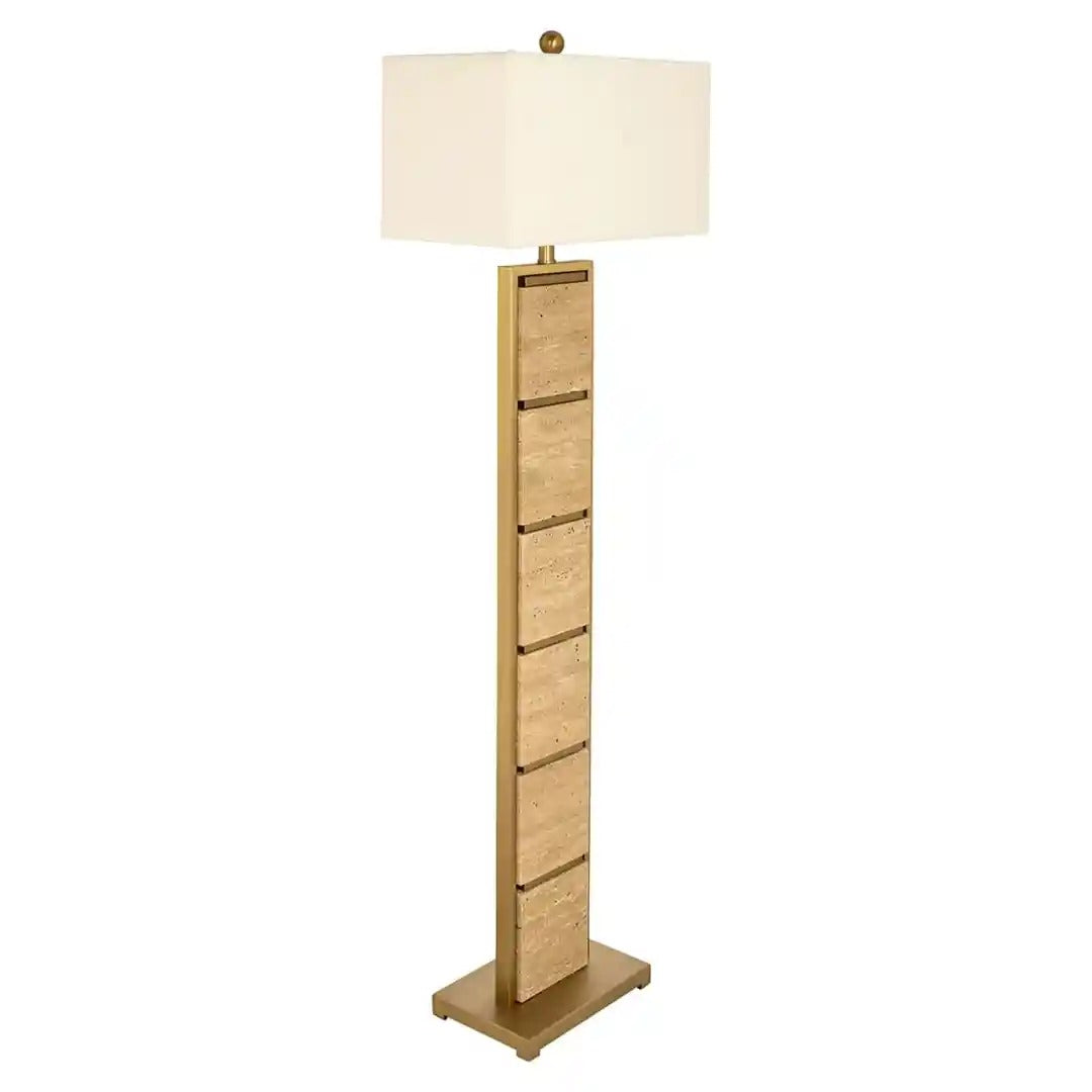 Lampa podłogowa MEYRA brązowy marmur