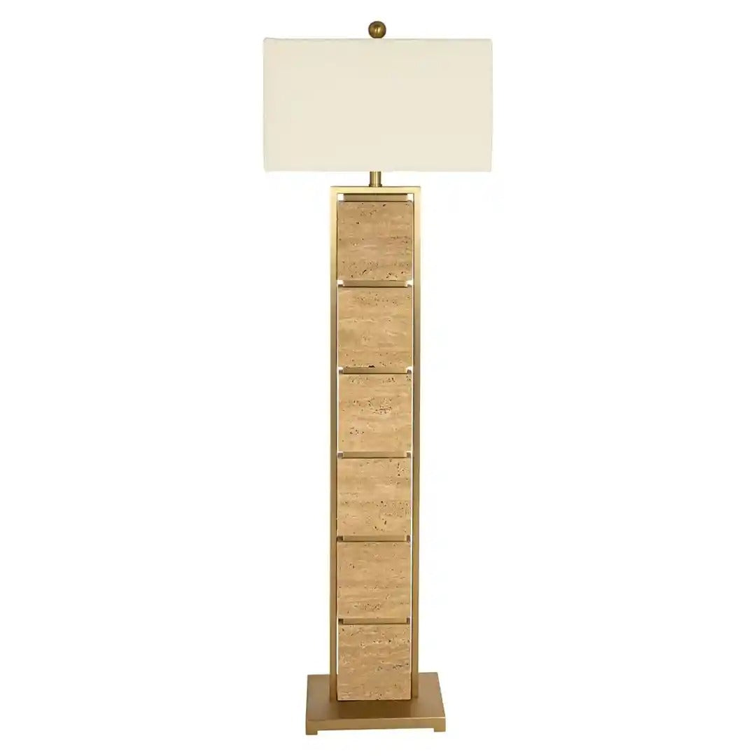 Lampa podłogowa MEYRA brązowy marmur