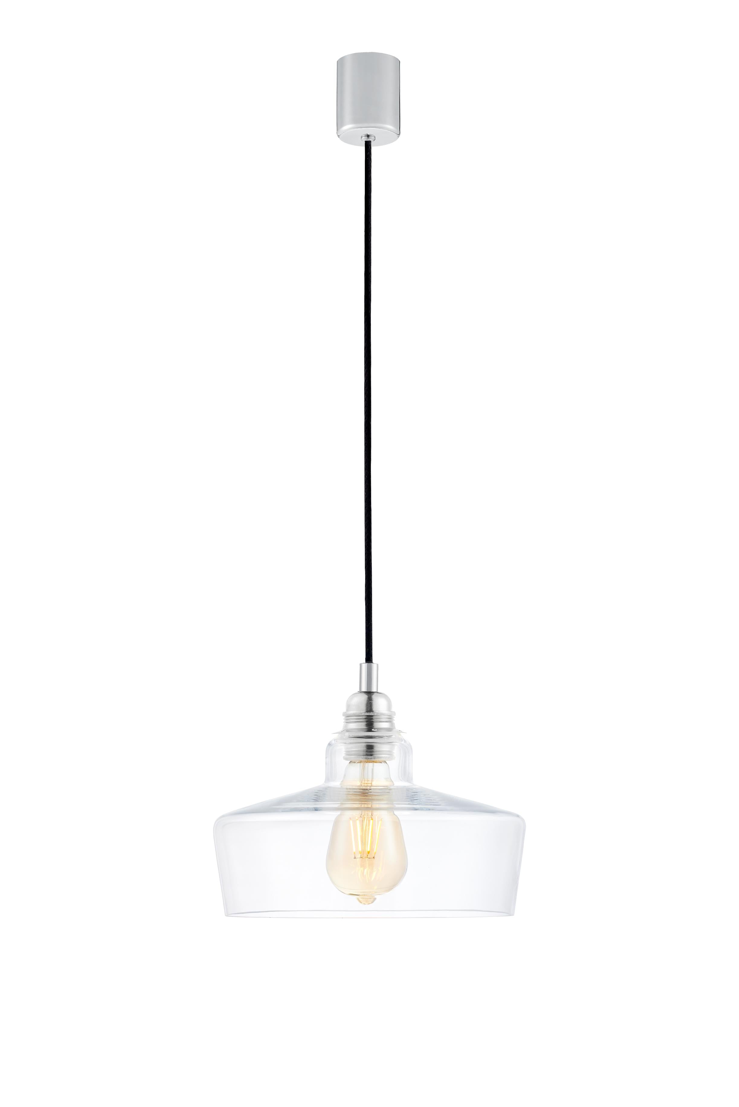 Lampa wisząca LONGIS III transparentny z błyszczącym chromem