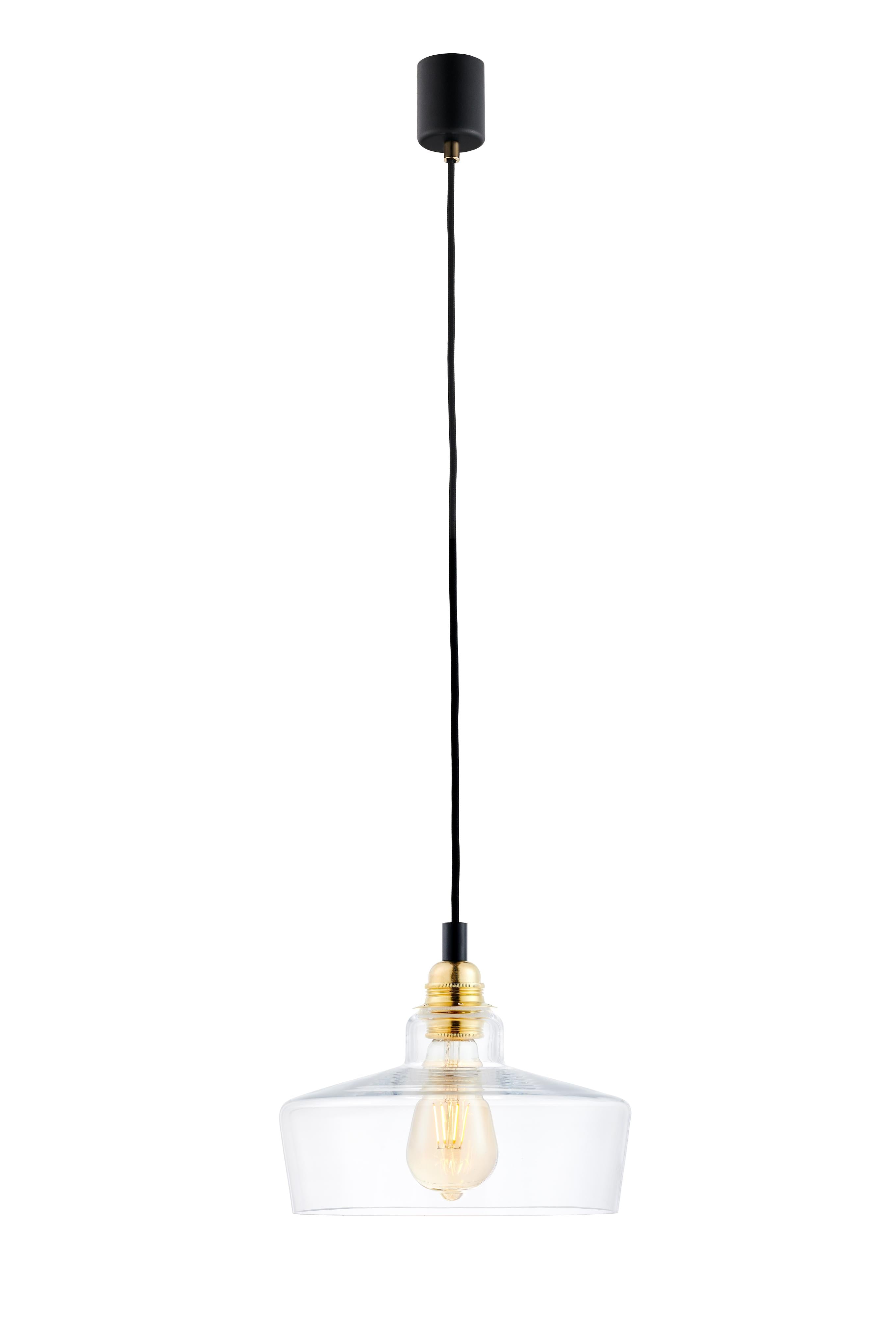 Lampa wisząca LONGIS III transparentny ze złotym