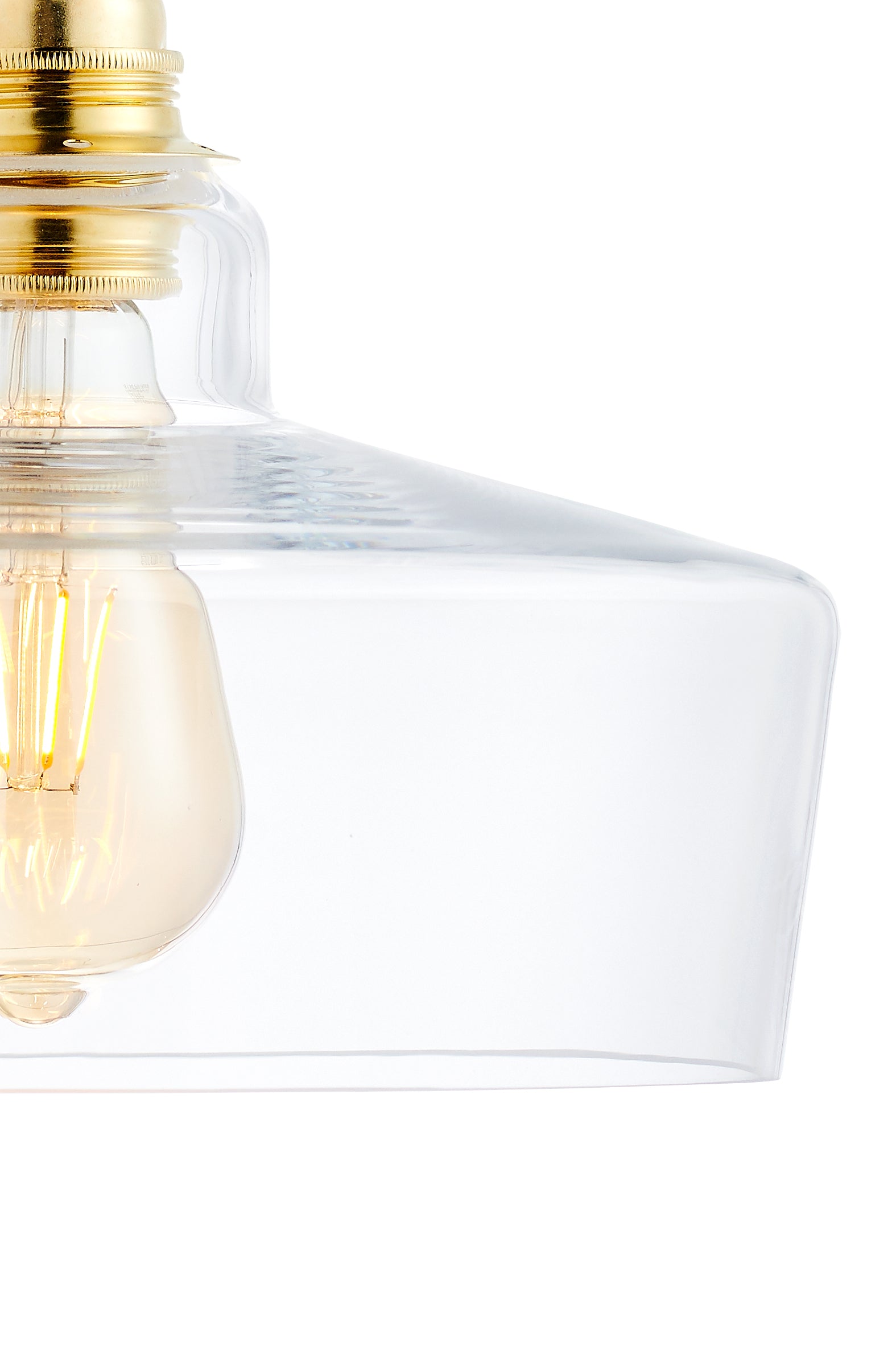 Lampa wisząca LONGIS III transparentny ze złotym