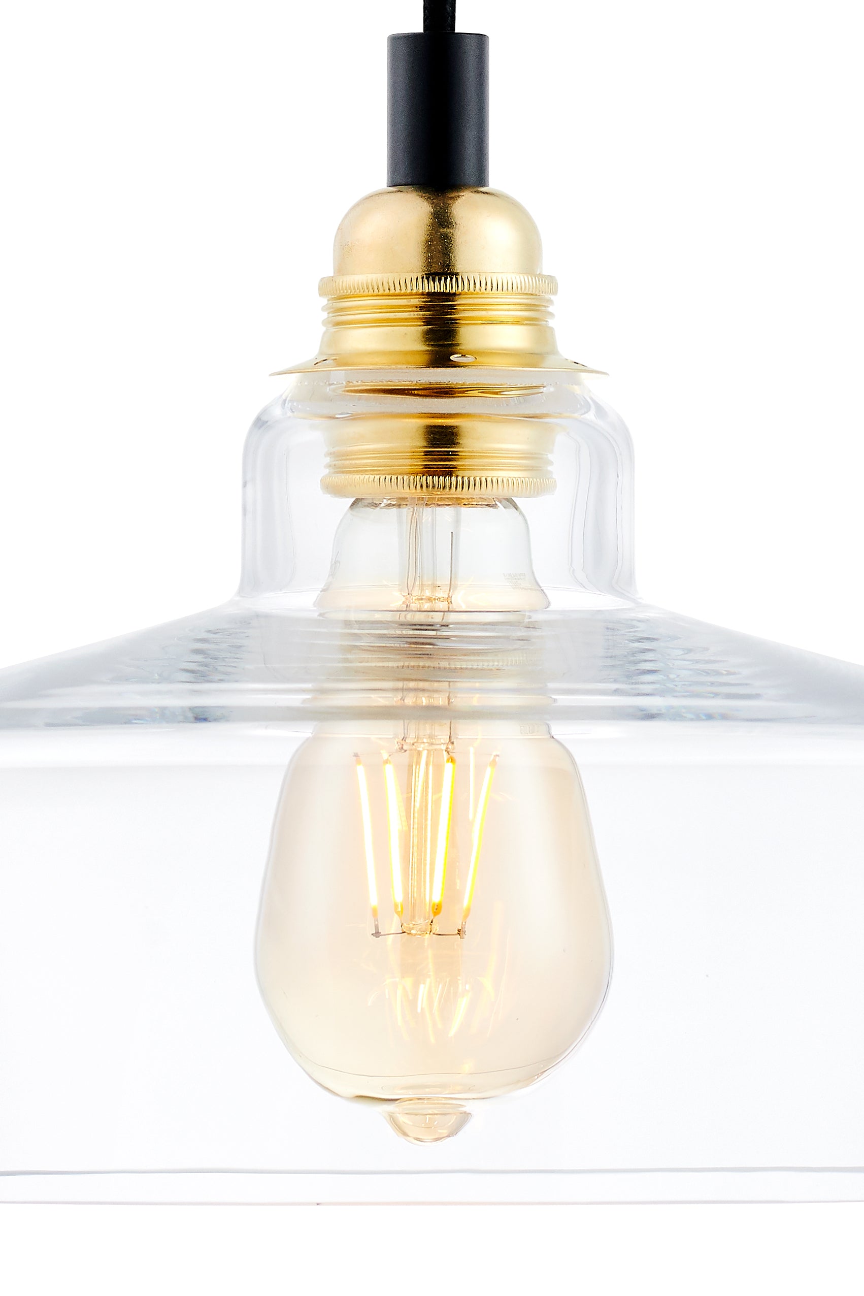 Lampa wisząca LONGIS III transparentny ze złotym