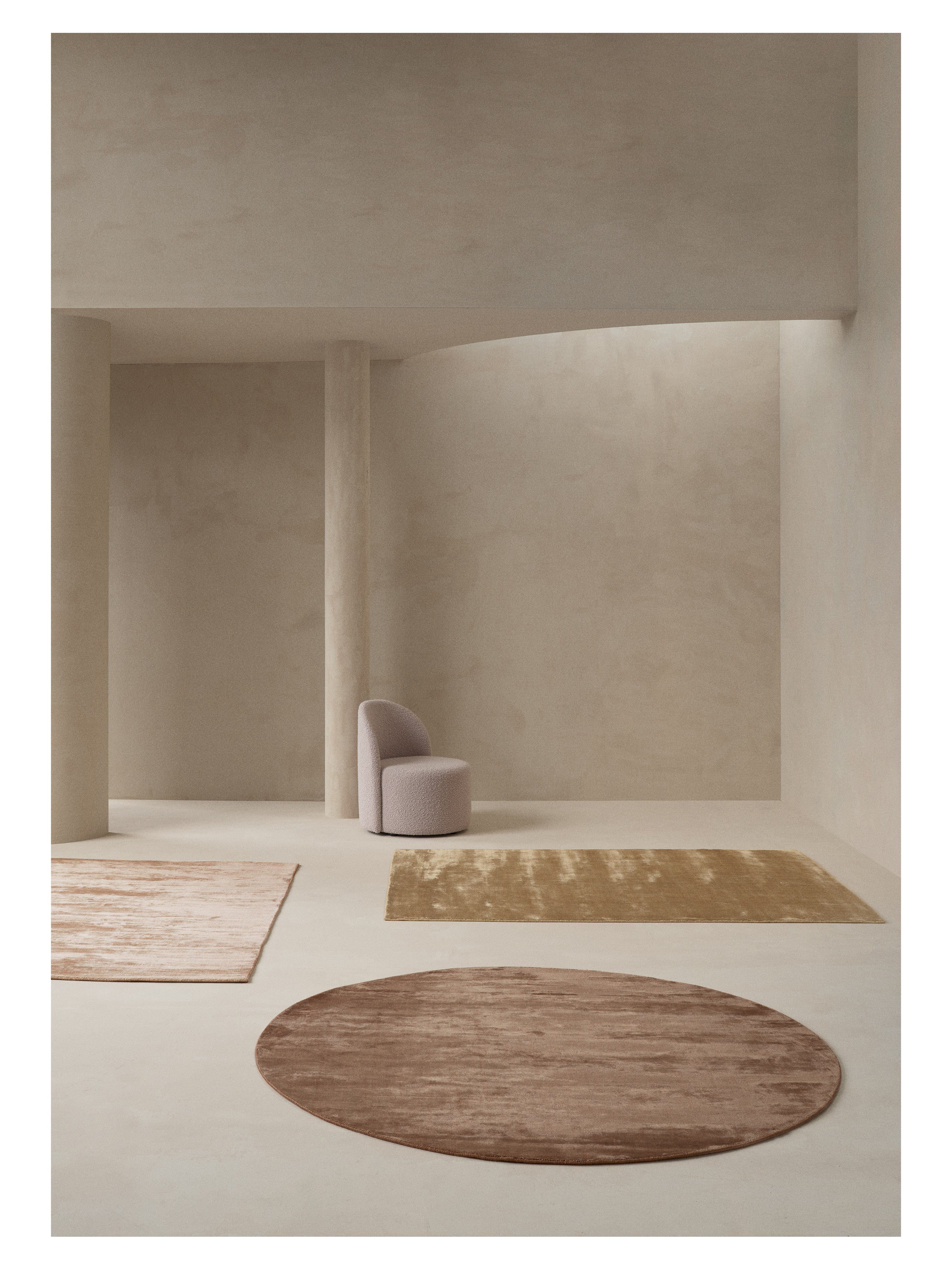 LUCENS round rug gray