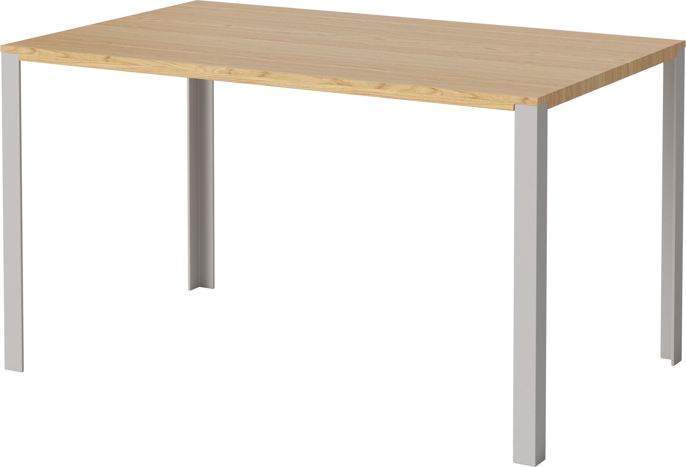 Table link oak wood with a gray base