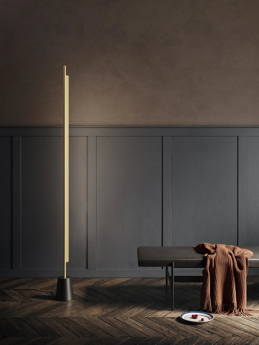 Compendium metal floor lamp