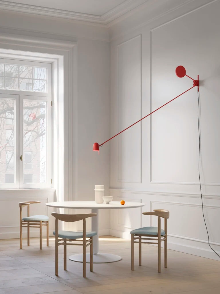 Counterbalance wall lamp red