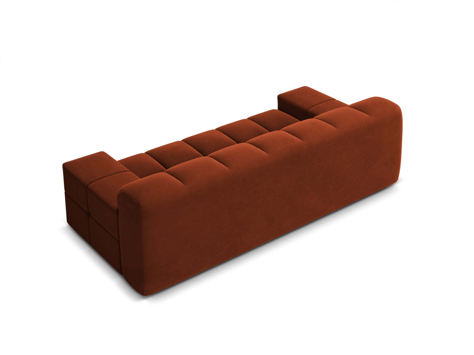 Sofa aksamitna 2-osobowa AGAVE ceglasty