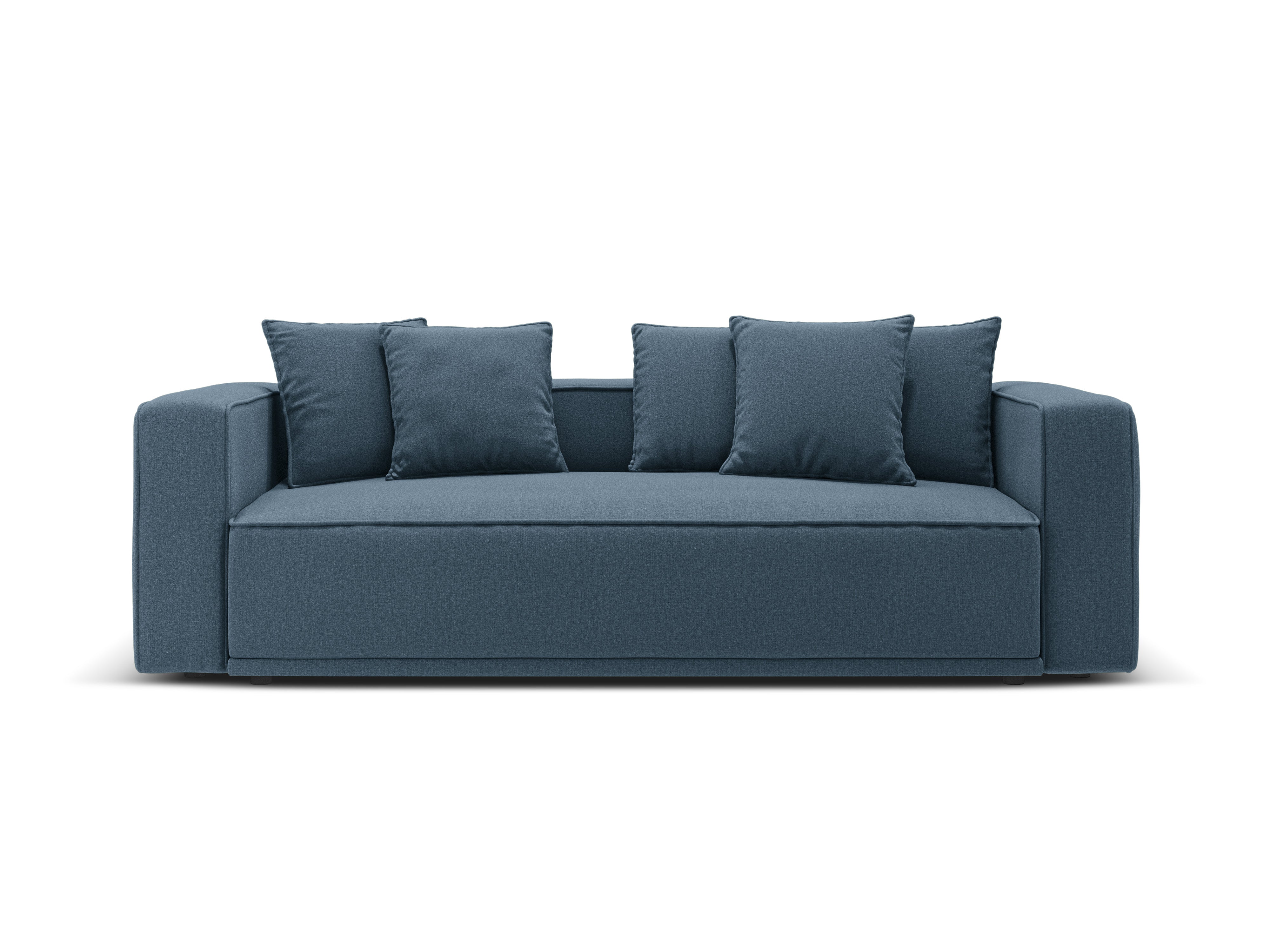 Sofa z funkcją spania RIBES dżinsowy niebieski szenil