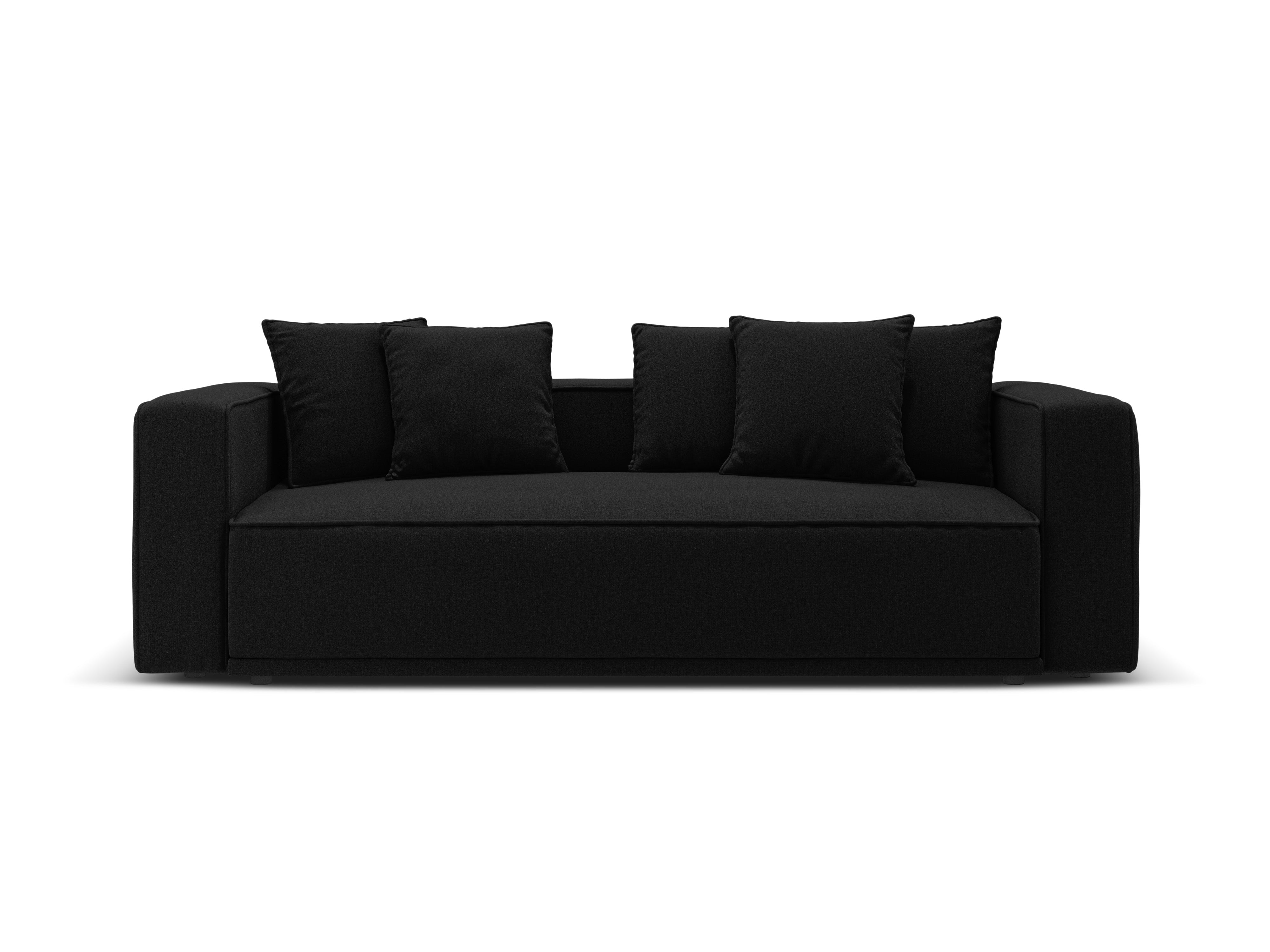 Sofa z funkcją spania RIBES czarny szenil