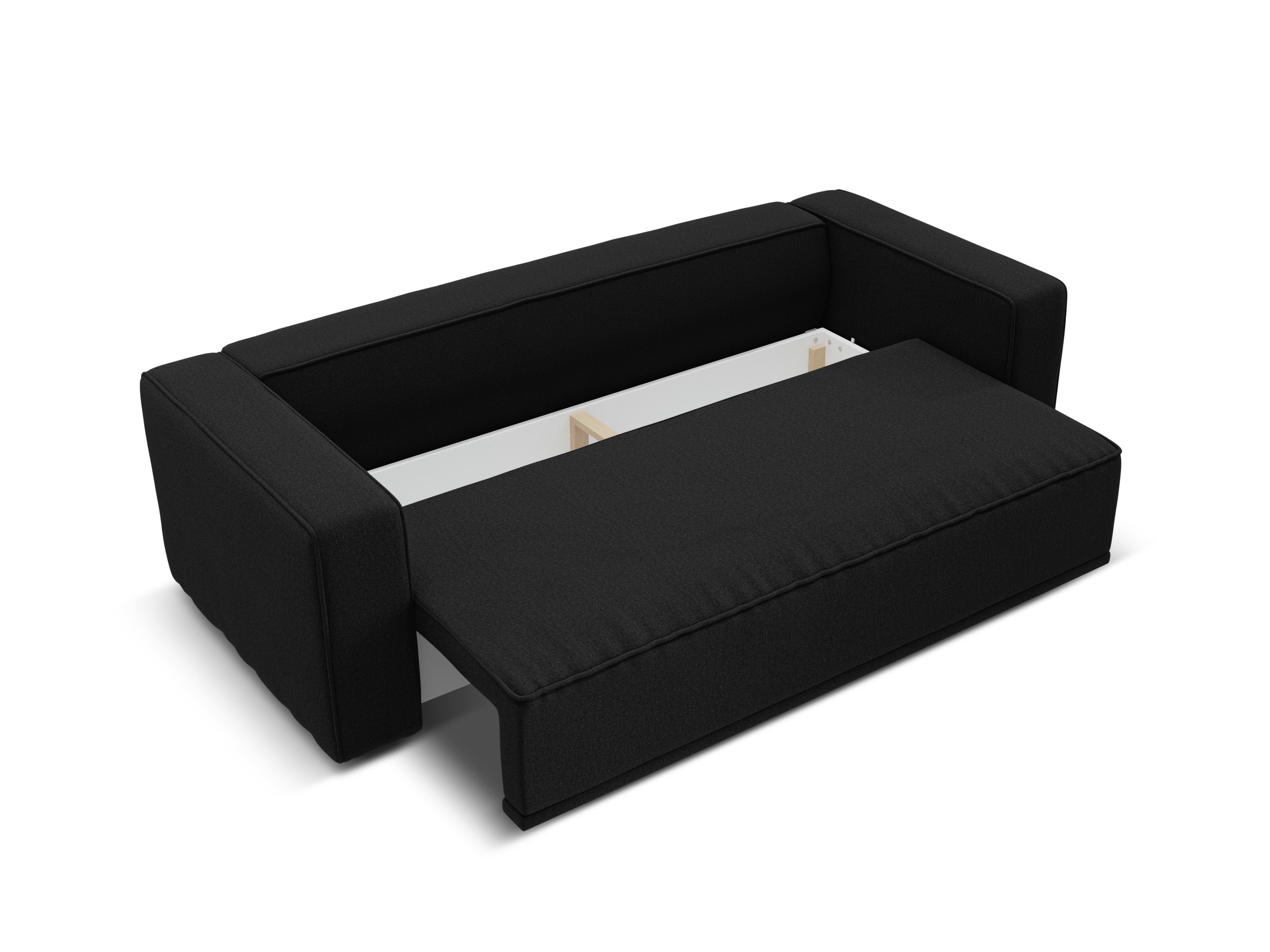 Sofa z funkcją spania RIBES czarny szenil
