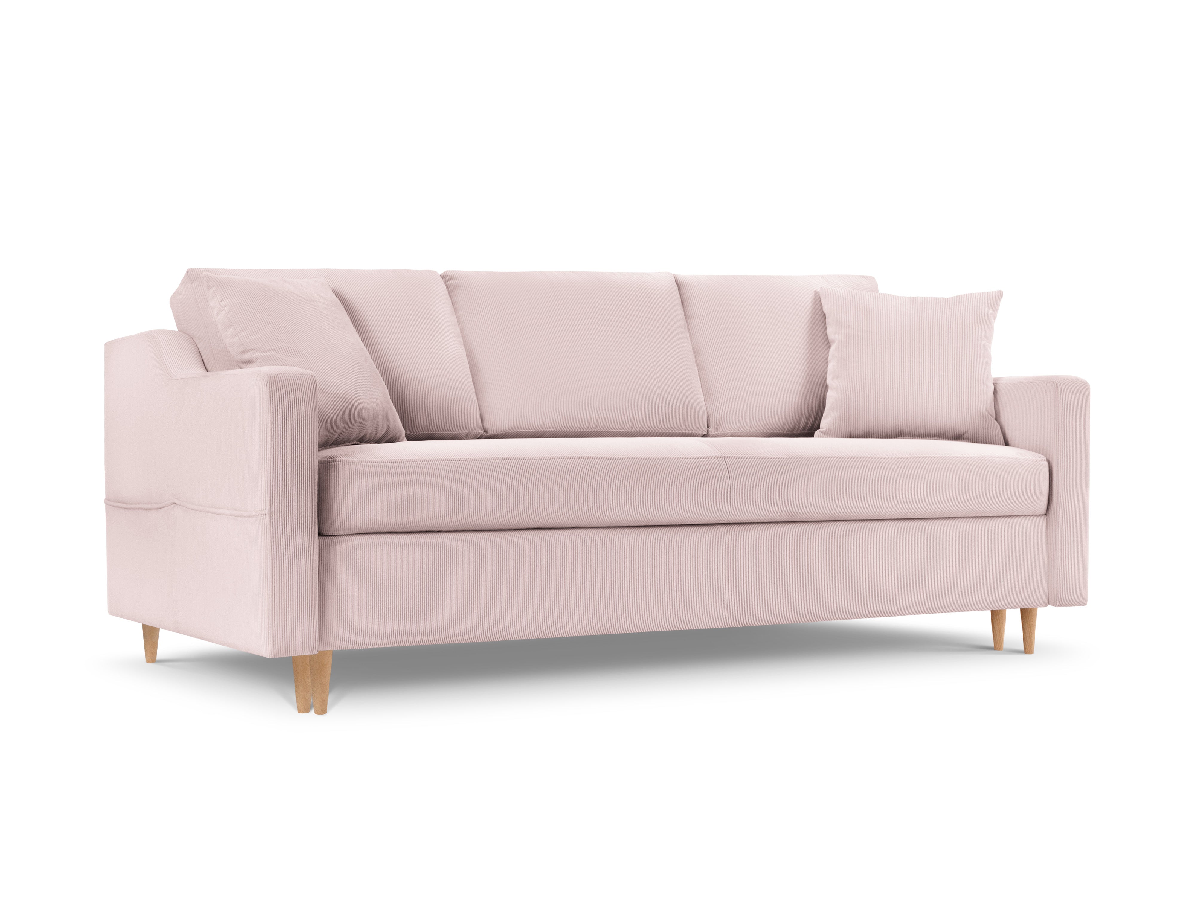 Sofa sztruksowa z funkcją spania ROSE różowy Mazzini Sofas    Eye on Design