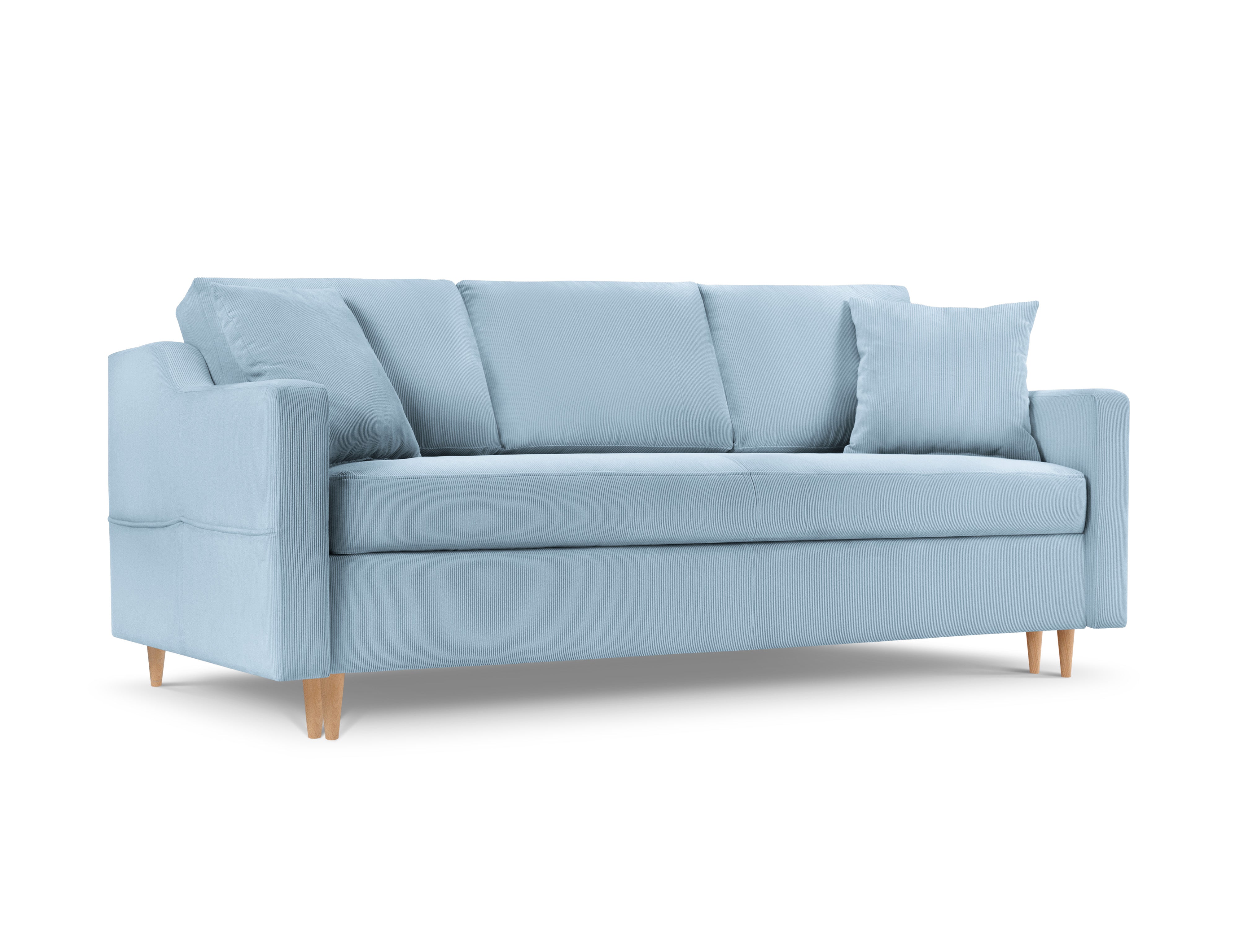 Sofa sztruksowa z funkcją spania ROSE jasnoniebieski Mazzini Sofas    Eye on Design