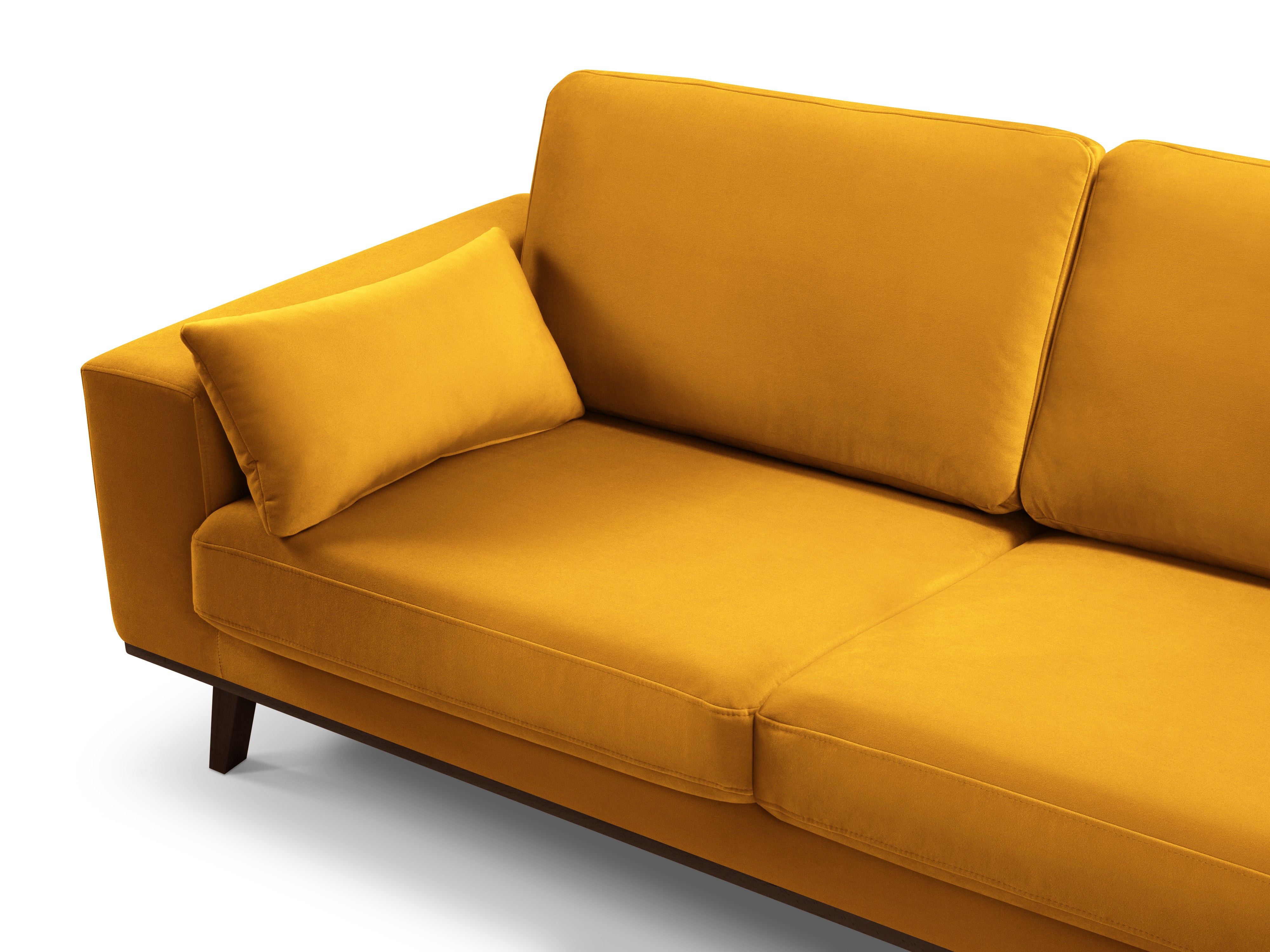 Sofa aksamitna 3-osobowa HEBE żółty Mazzini Sofas    Eye on Design