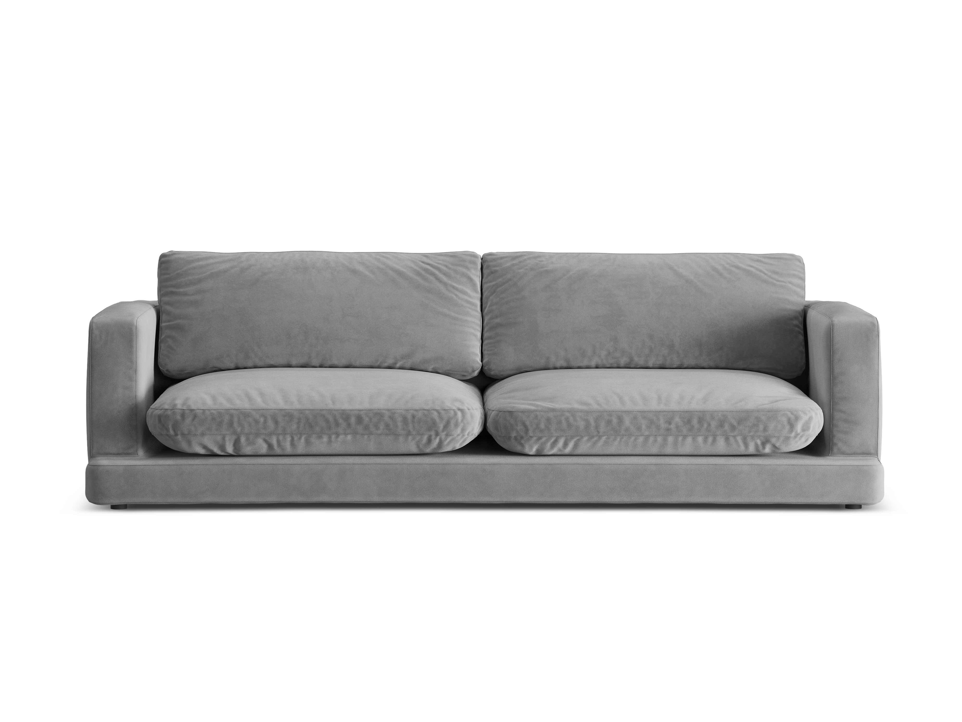Sofa aksamitna 4-osobowa DAPHNE szary