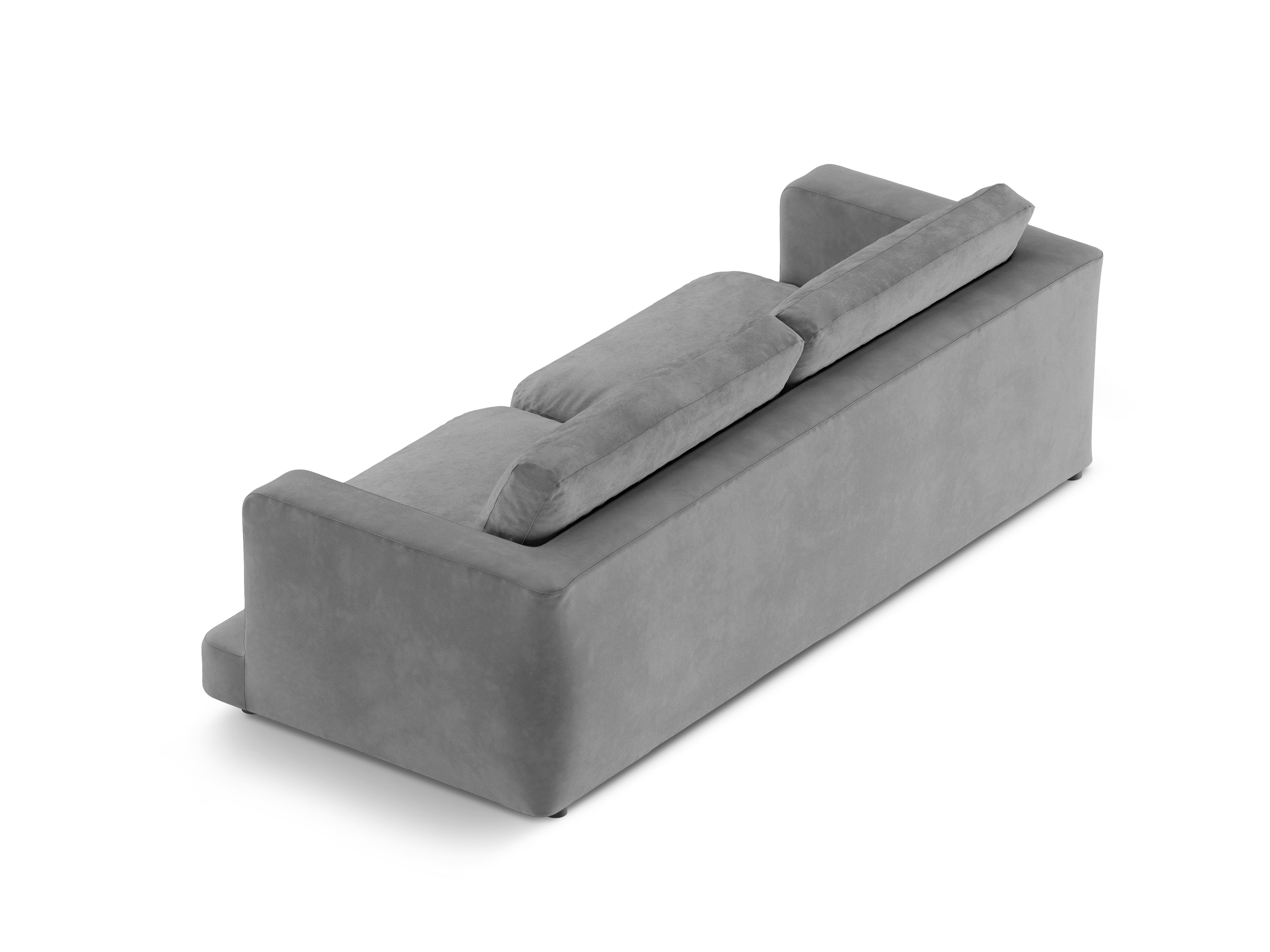 Sofa aksamitna 4-osobowa DAPHNE szary
