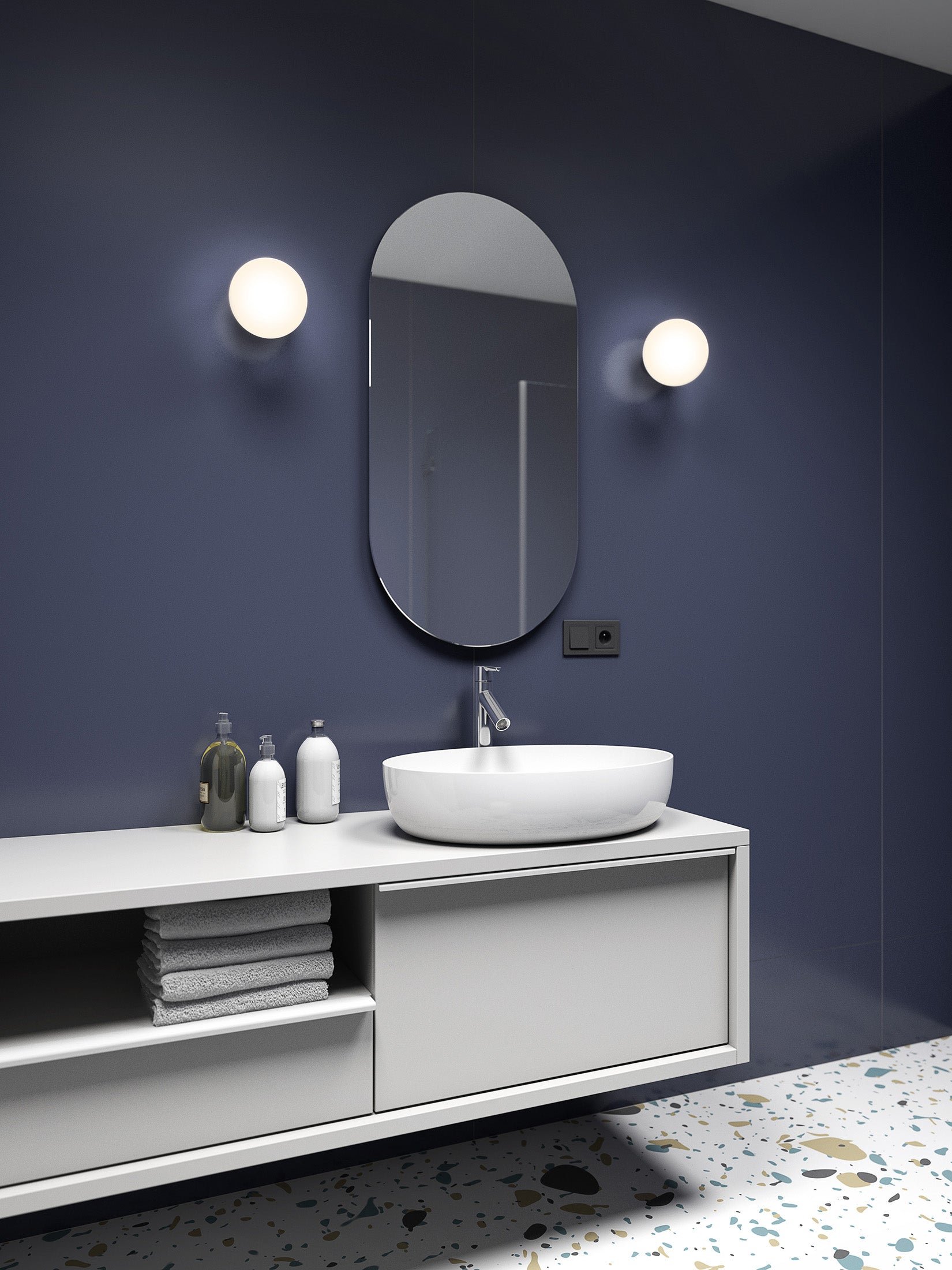 MODERN BALL SIMPLE HERMETIC G/K surface-mounted fixture