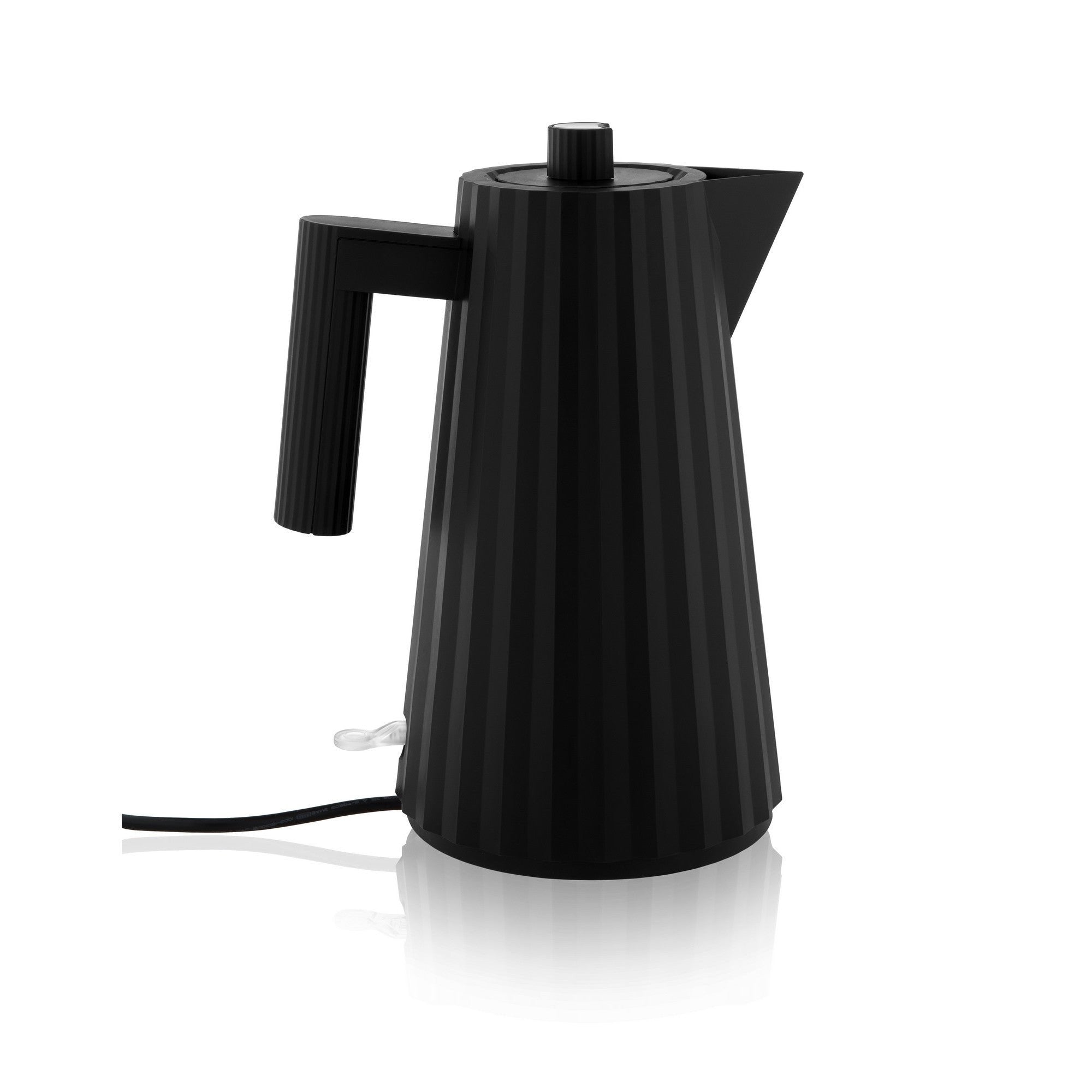 Black plissé electric kettle