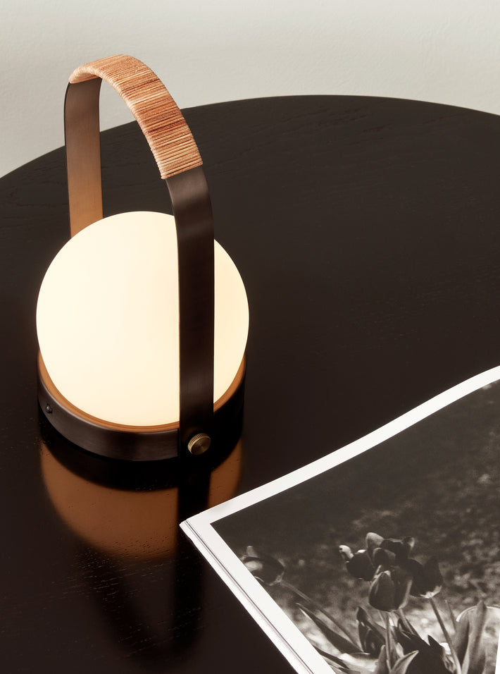 Tragbare Lampe CARRIE brüniertes Messing