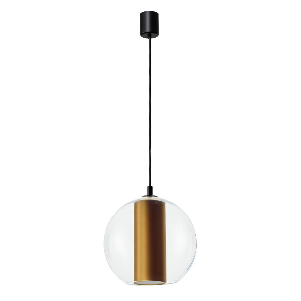 Lampa wisząca MERIDA złoty z czarnym wykończeniem