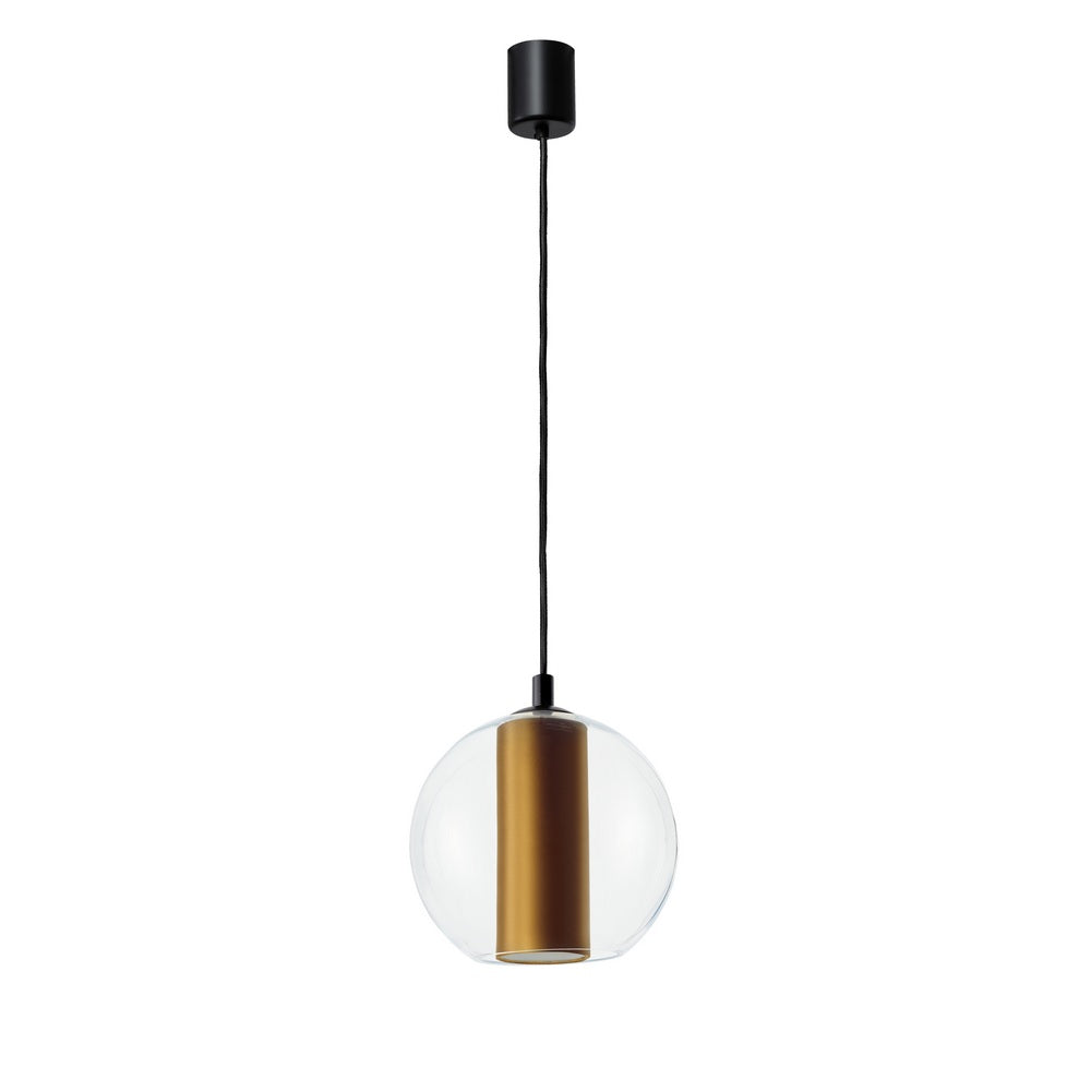 Lampa wisząca MERIDA złoty z czarnym wykończeniem