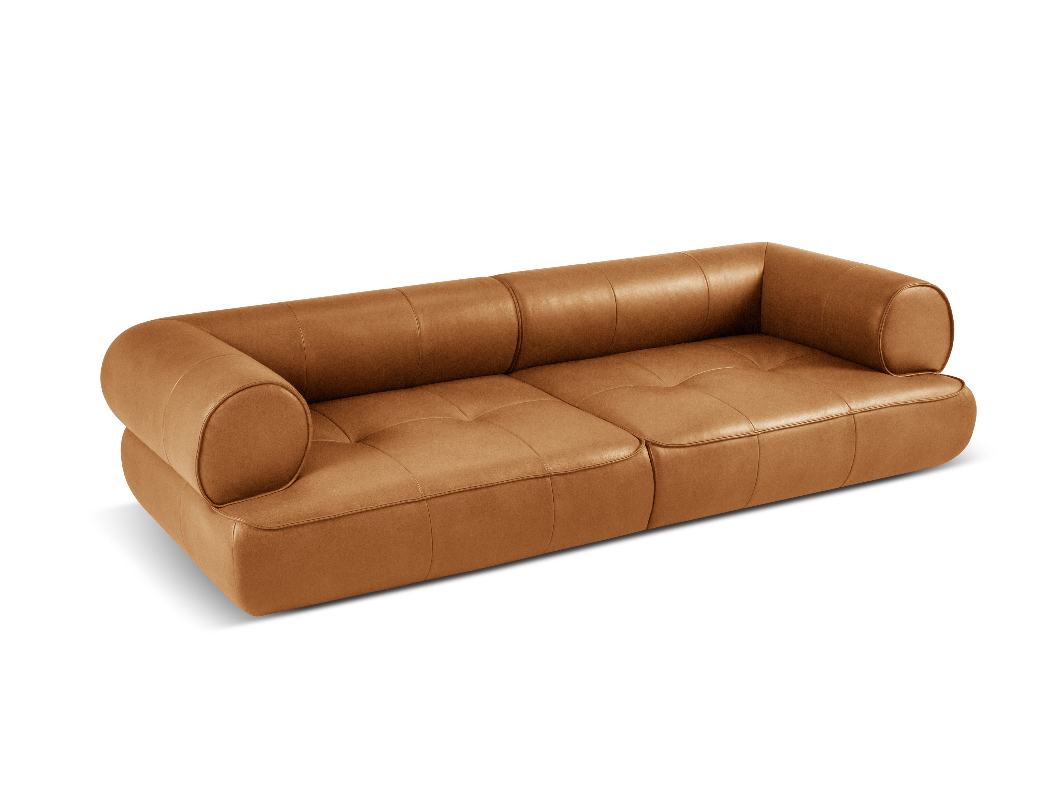 Sofa skórzana 4-osobowa LILY koniakowy Maison Heritage    Eye on Design