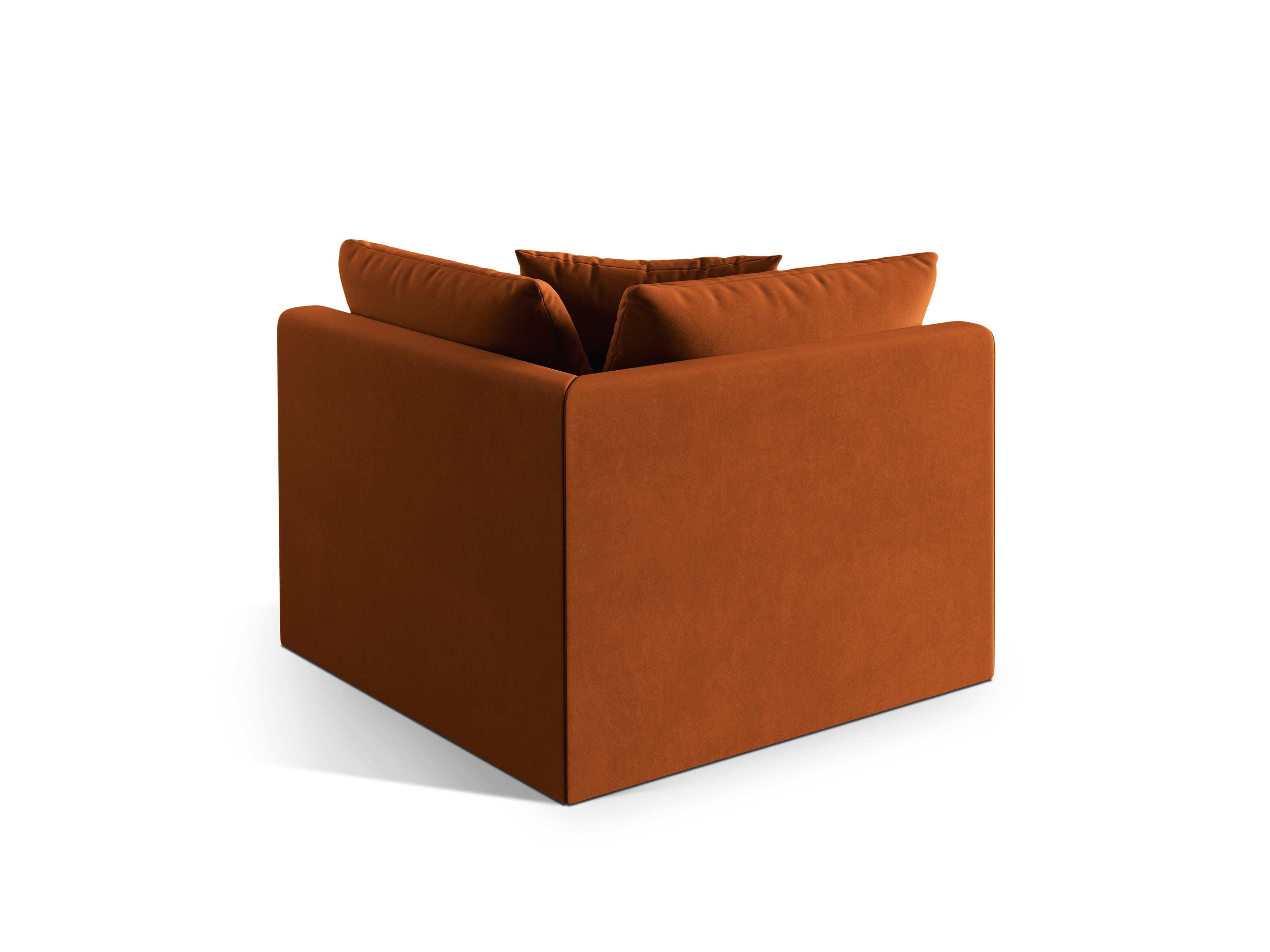 Sofa modułowa aksamitna CHRIS - element narożny terracotta
