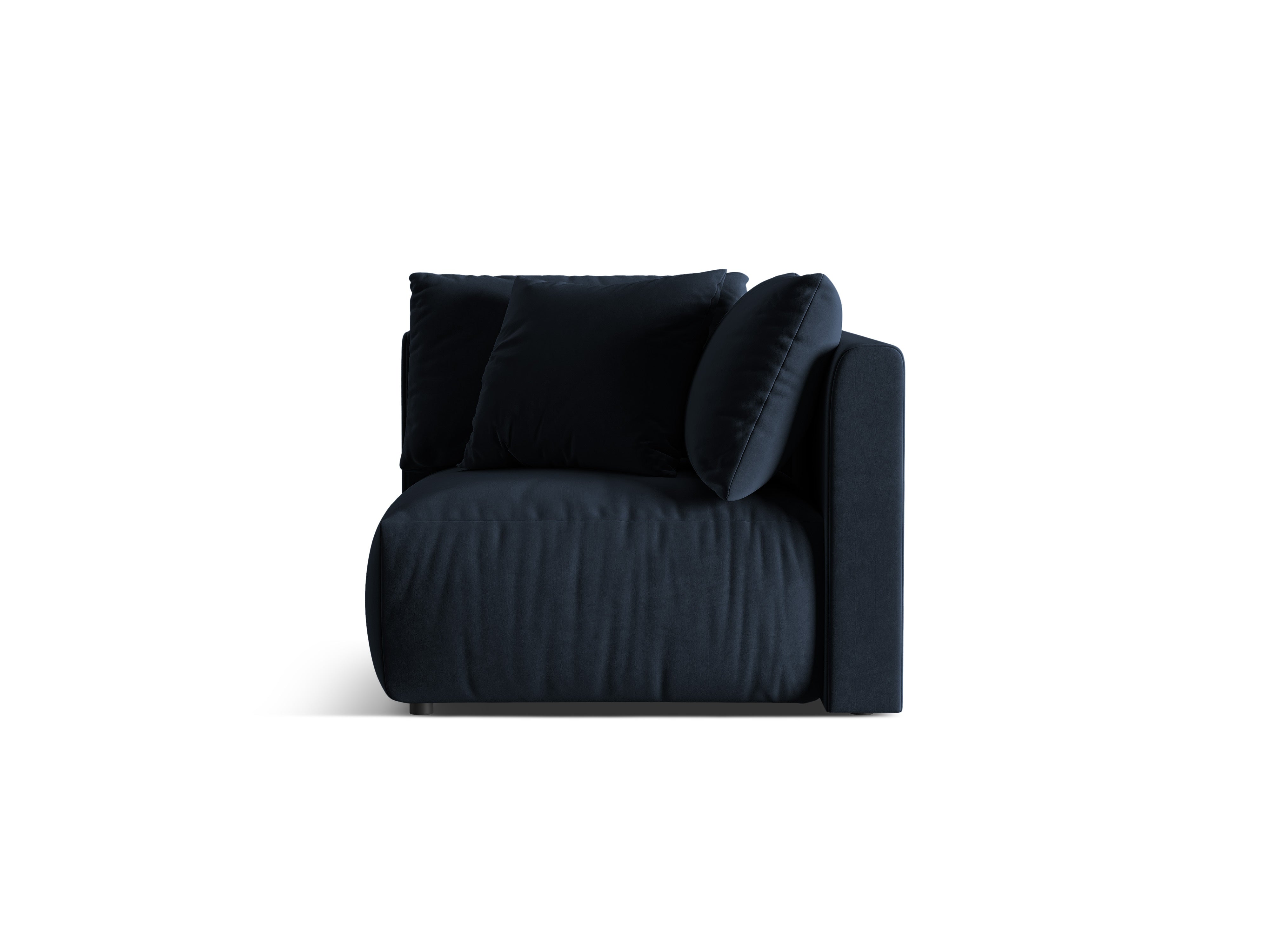 Sofa modułowa aksamitna CHRIS - element narożny granat królewski
