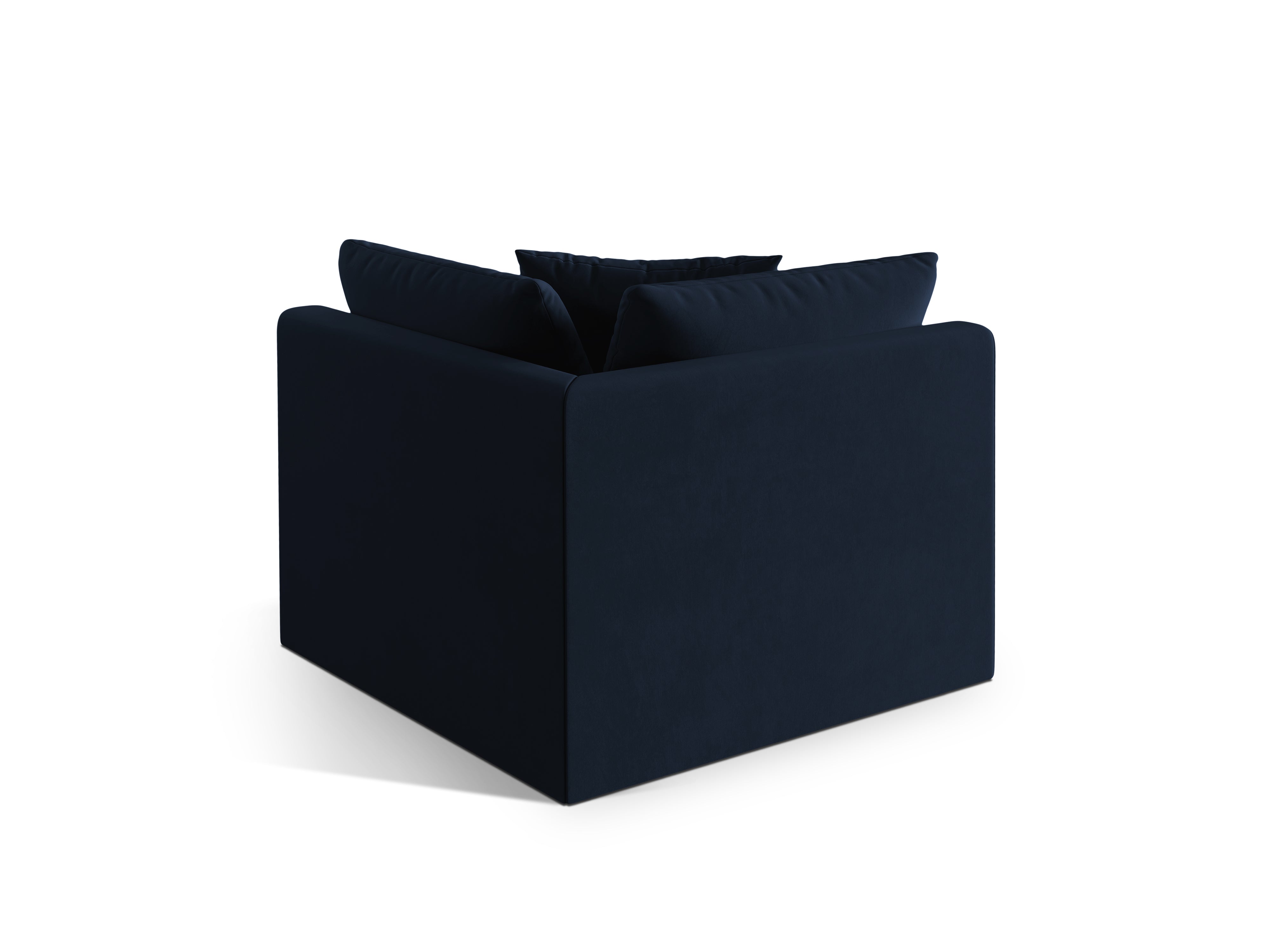 Sofa modułowa aksamitna CHRIS - element narożny granat królewski