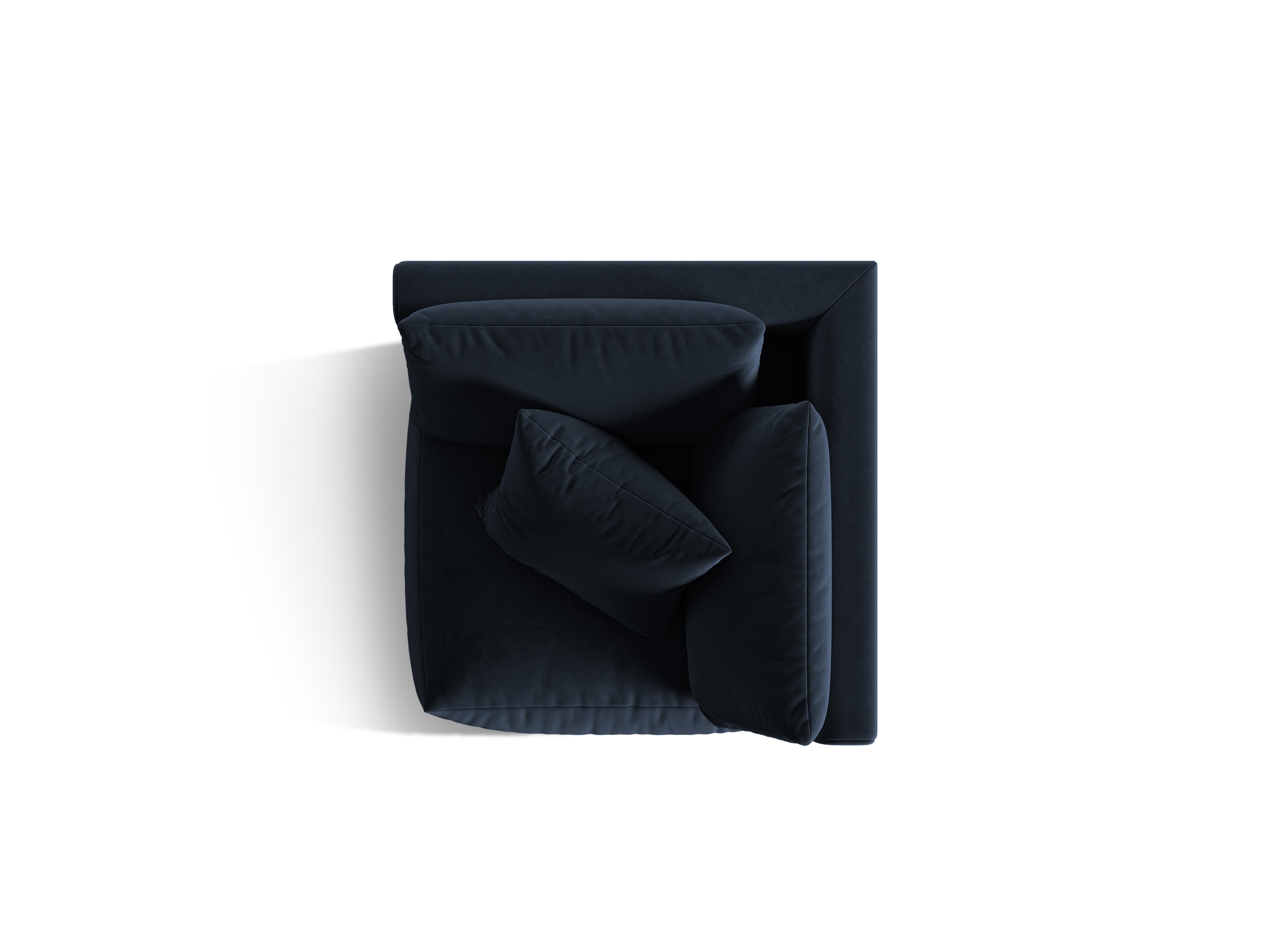 Sofa modułowa aksamitna CHRIS - element narożny granat królewski