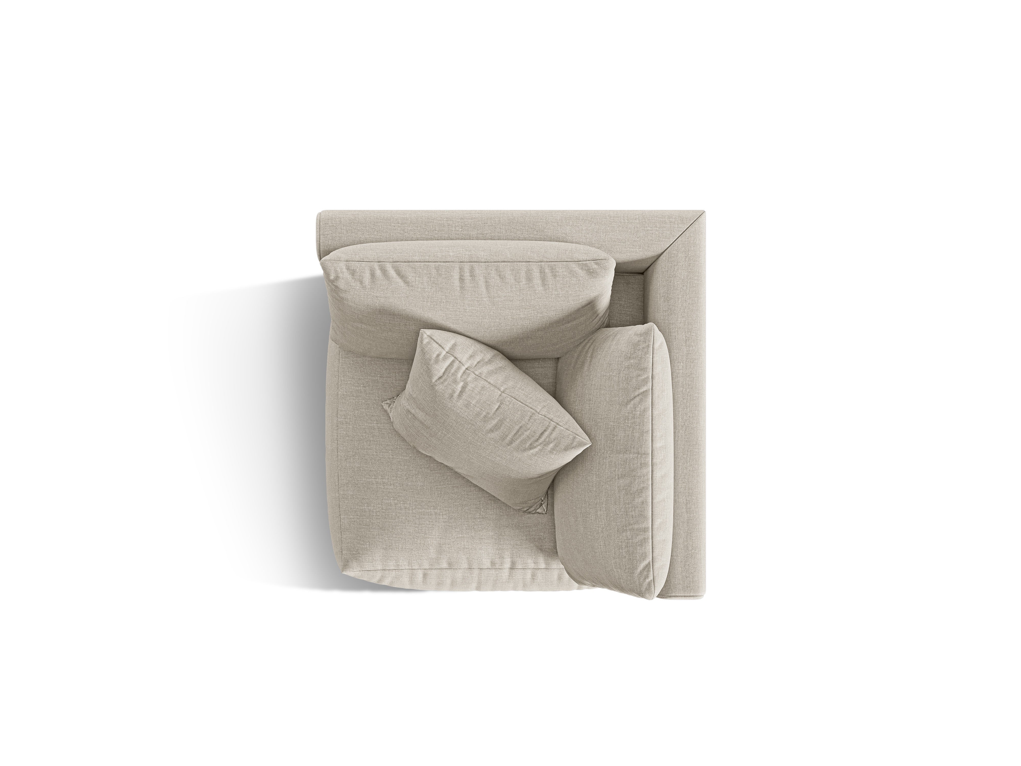Sofa modułowa CHRIS - element narożny kremowy szenil