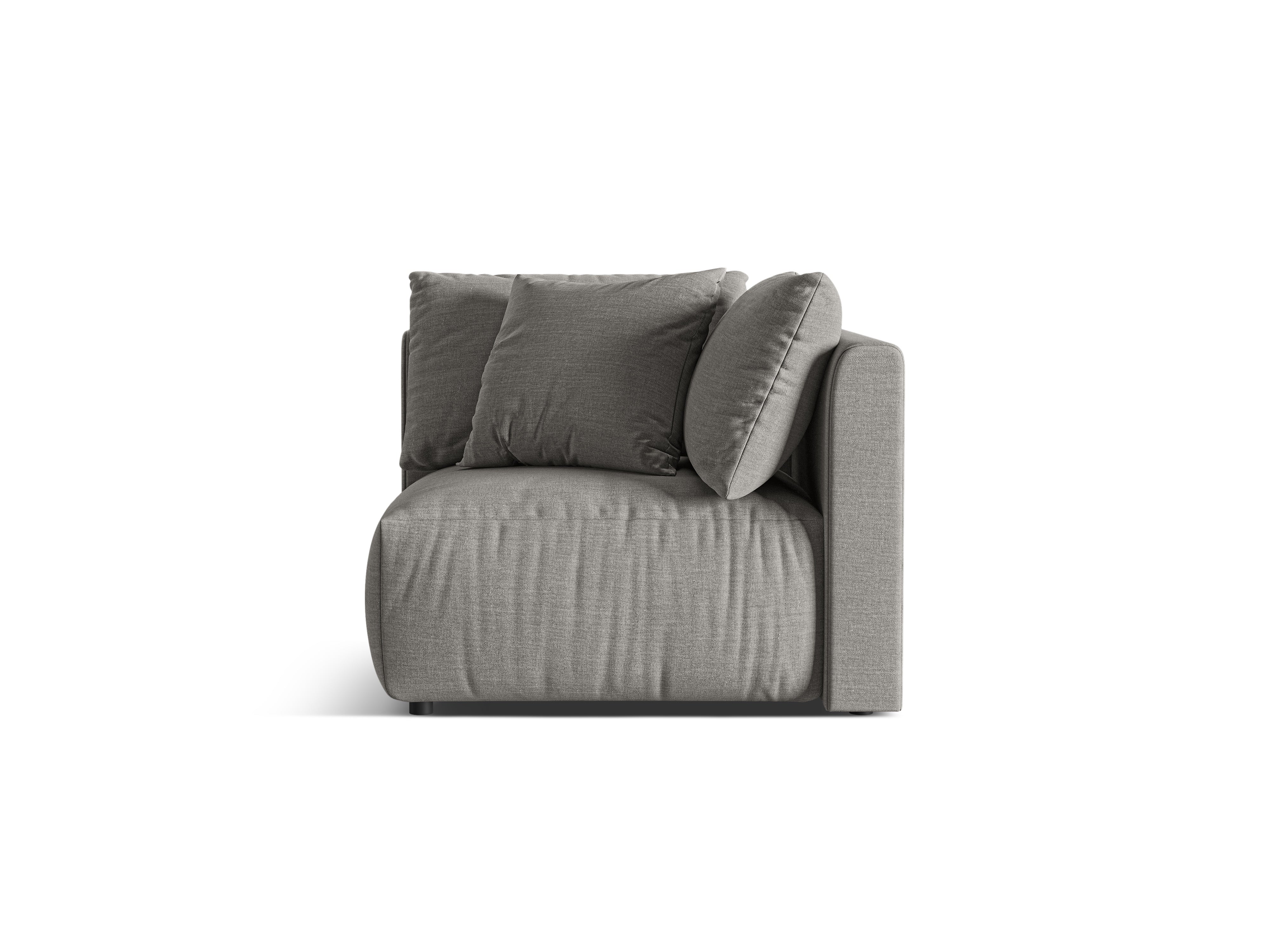 Sofa modułowa CHRIS - element narożny szary szenil