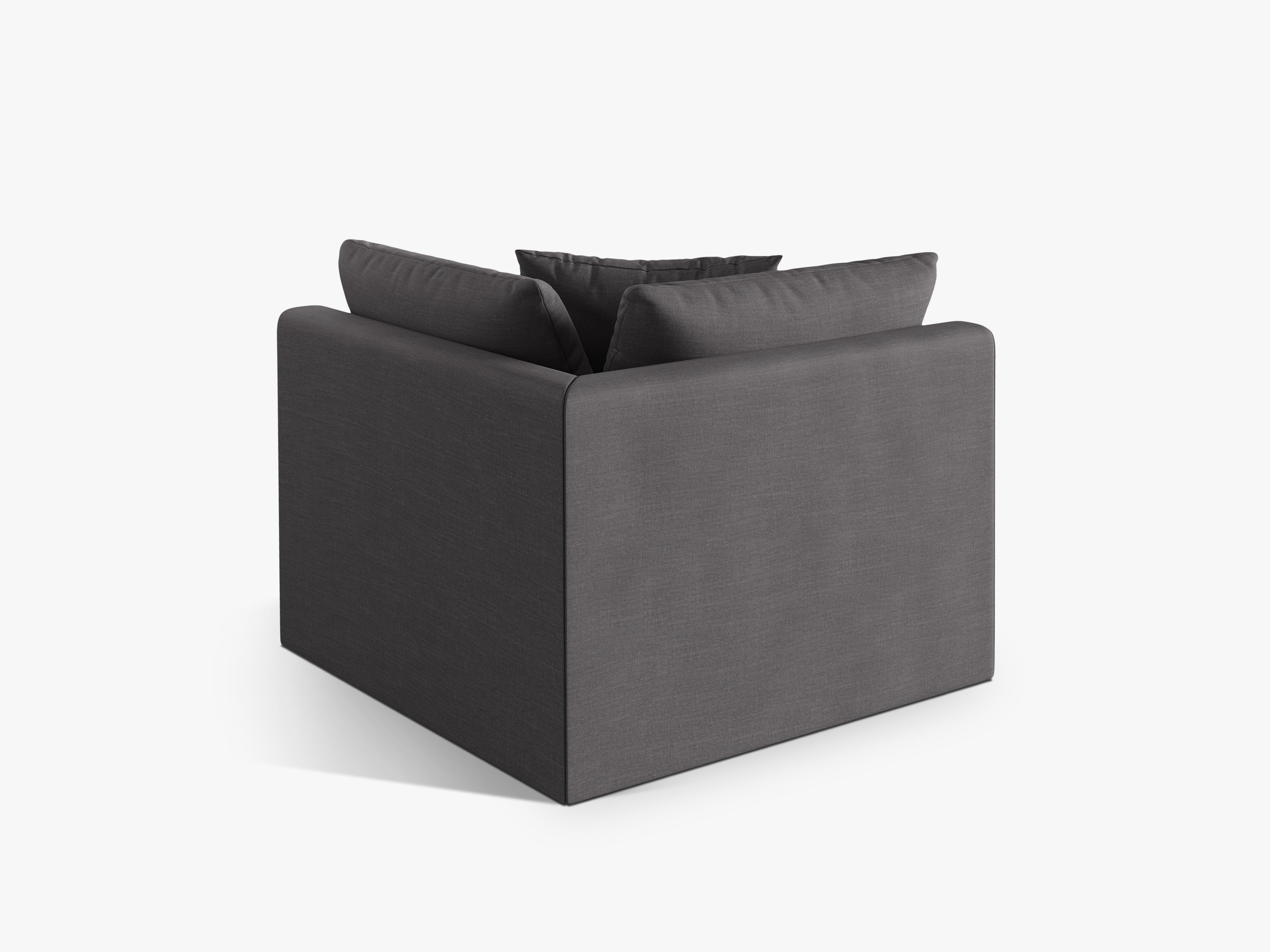 Sofa modułowa CHRIS - element narożny szary szenil
