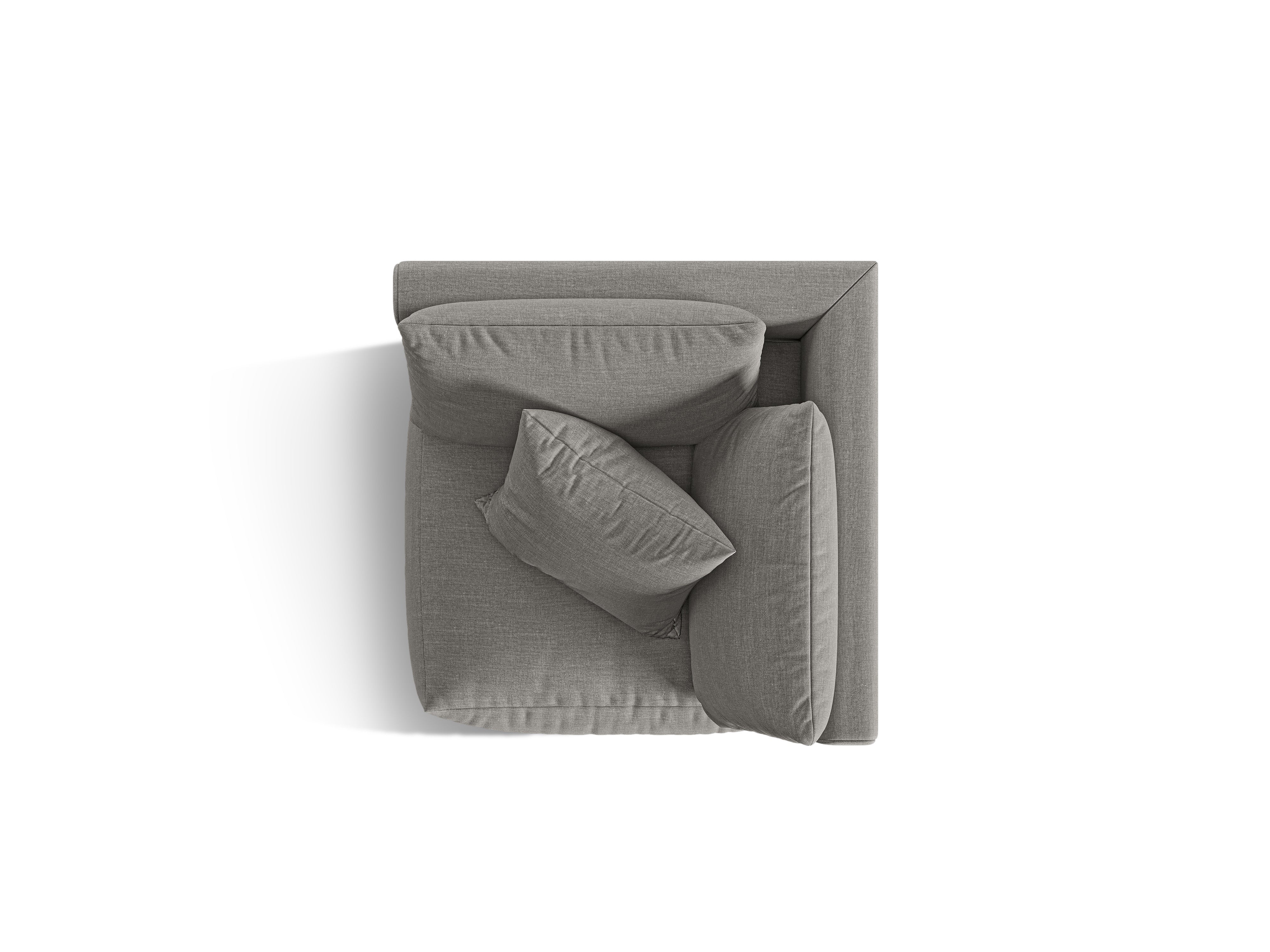 Sofa modułowa CHRIS - element narożny szary szenil