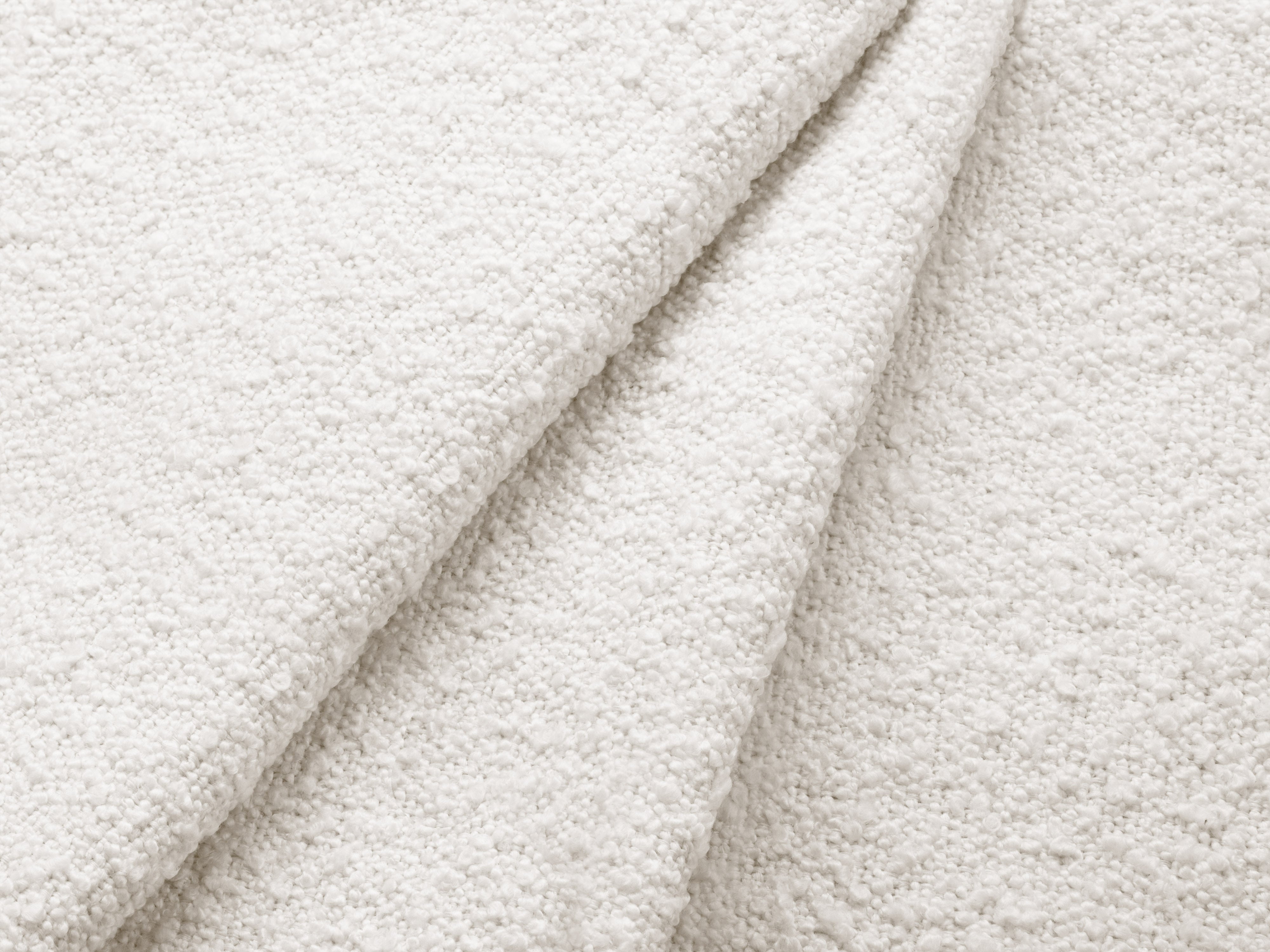 Sofa modułowa MILEY - moduł lewostronny biały boucle