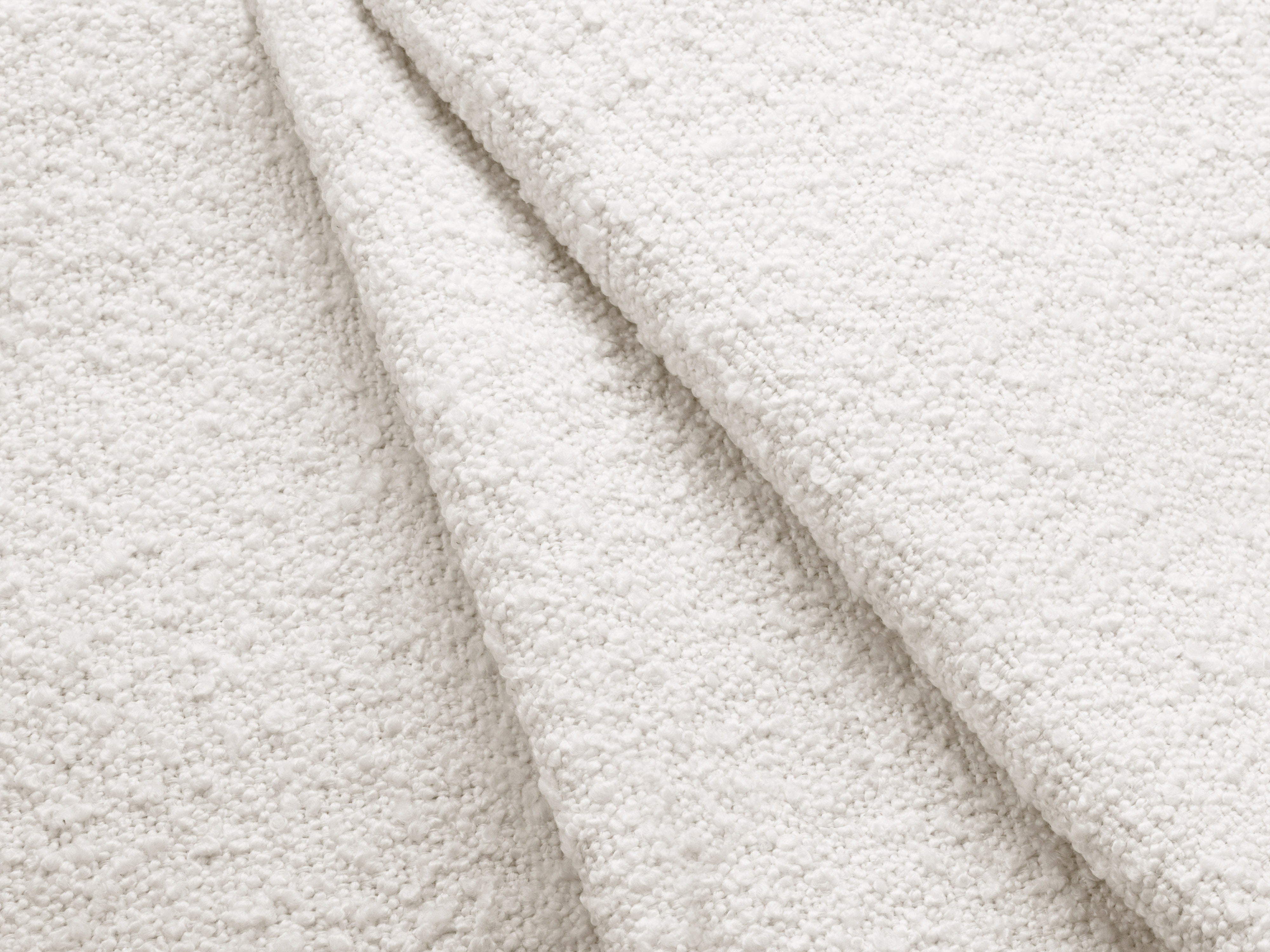 Sofa modułowa MILEY - moduł prawostronny biały boucle