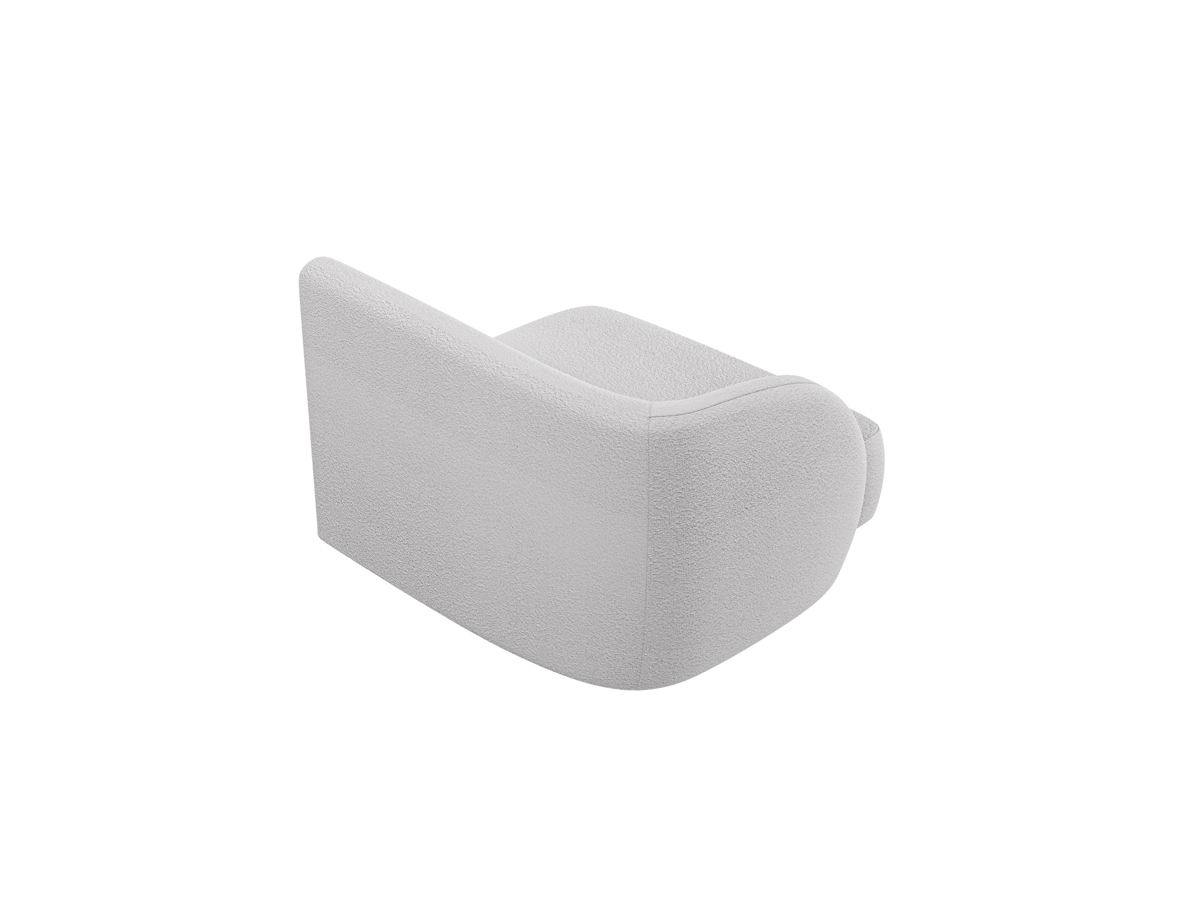 Sofa modułowa MILEY - moduł lewostronny jasnoszary boucle