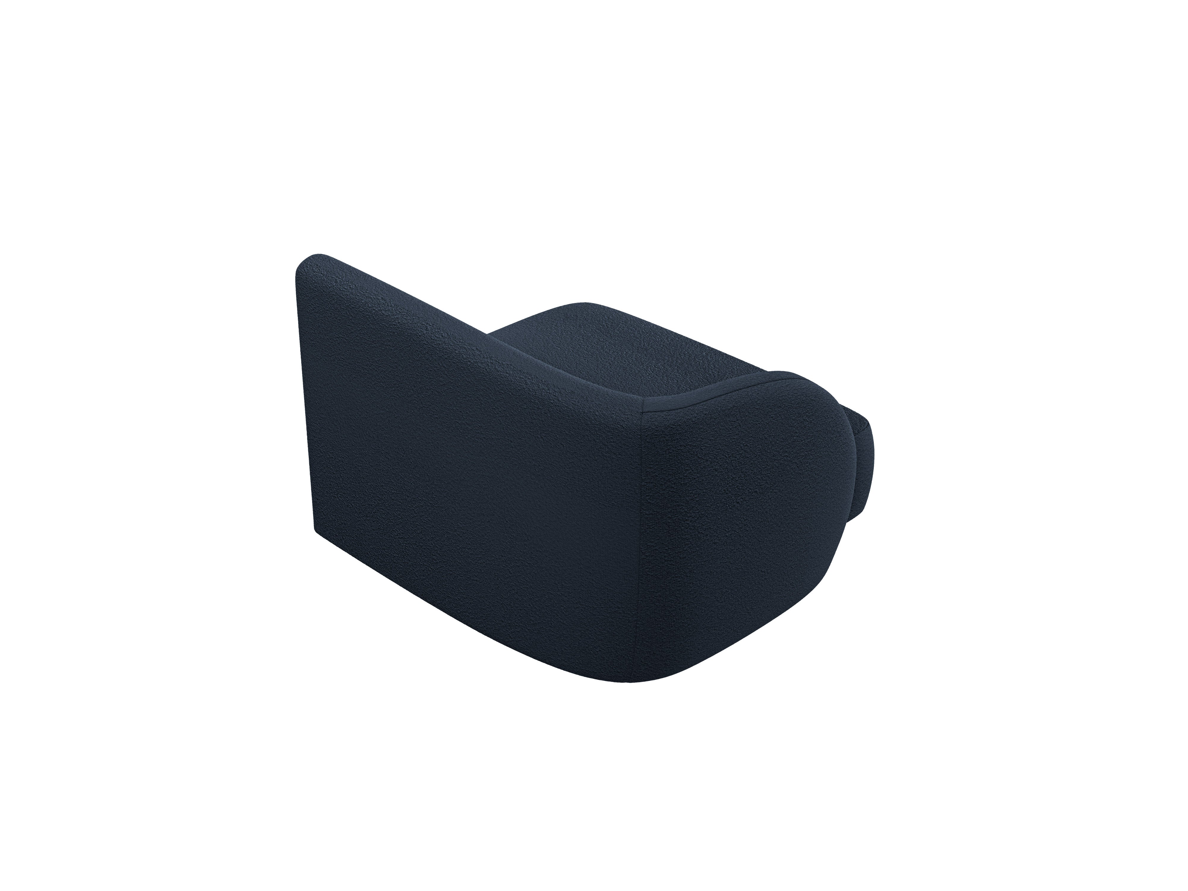 Sofa modułowa MILEY - moduł lewostronny ciemnoniebieski boucle