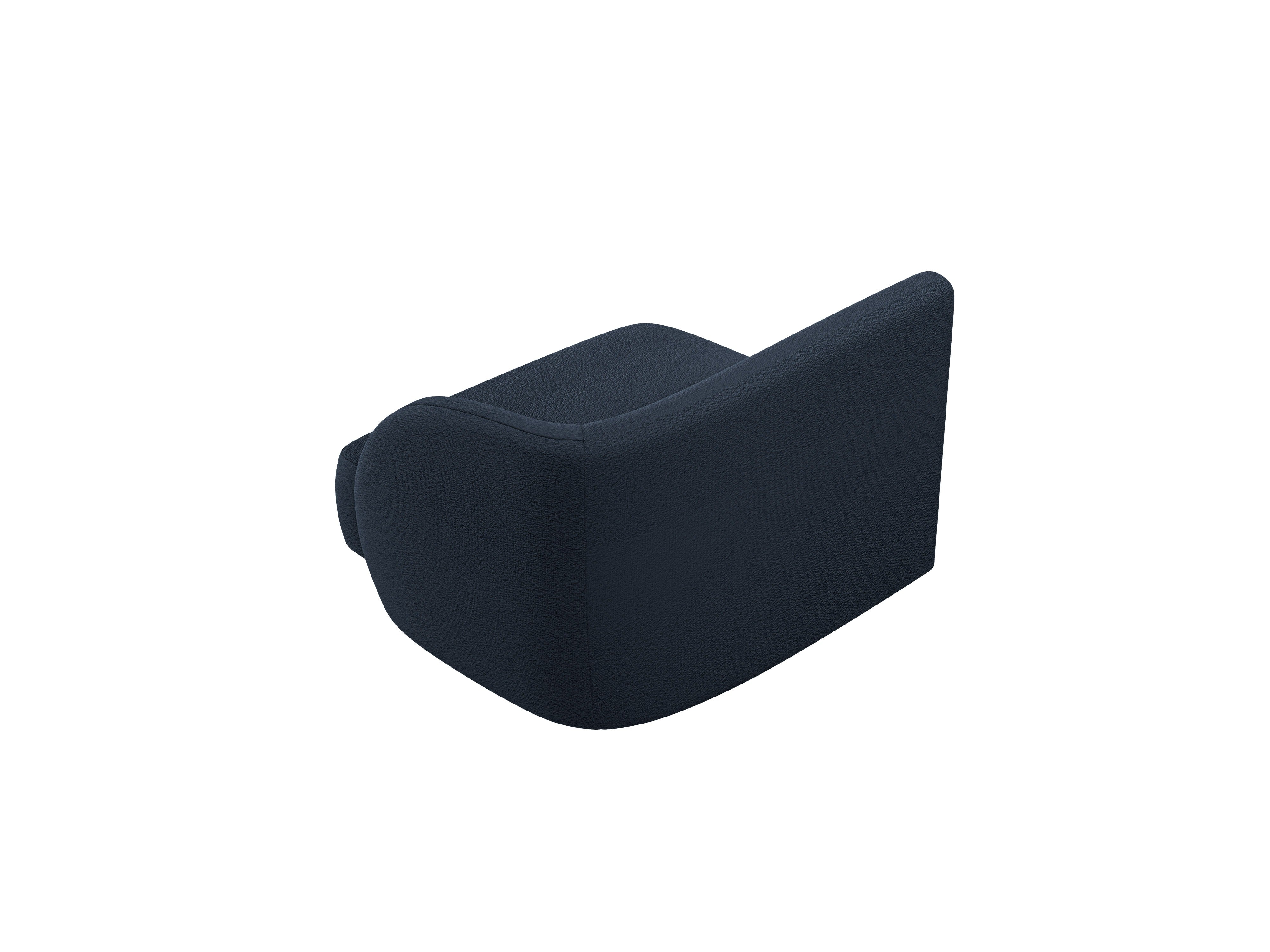 Sofa modułowa MILEY - moduł prawostronny ciemnoniebieski boucle