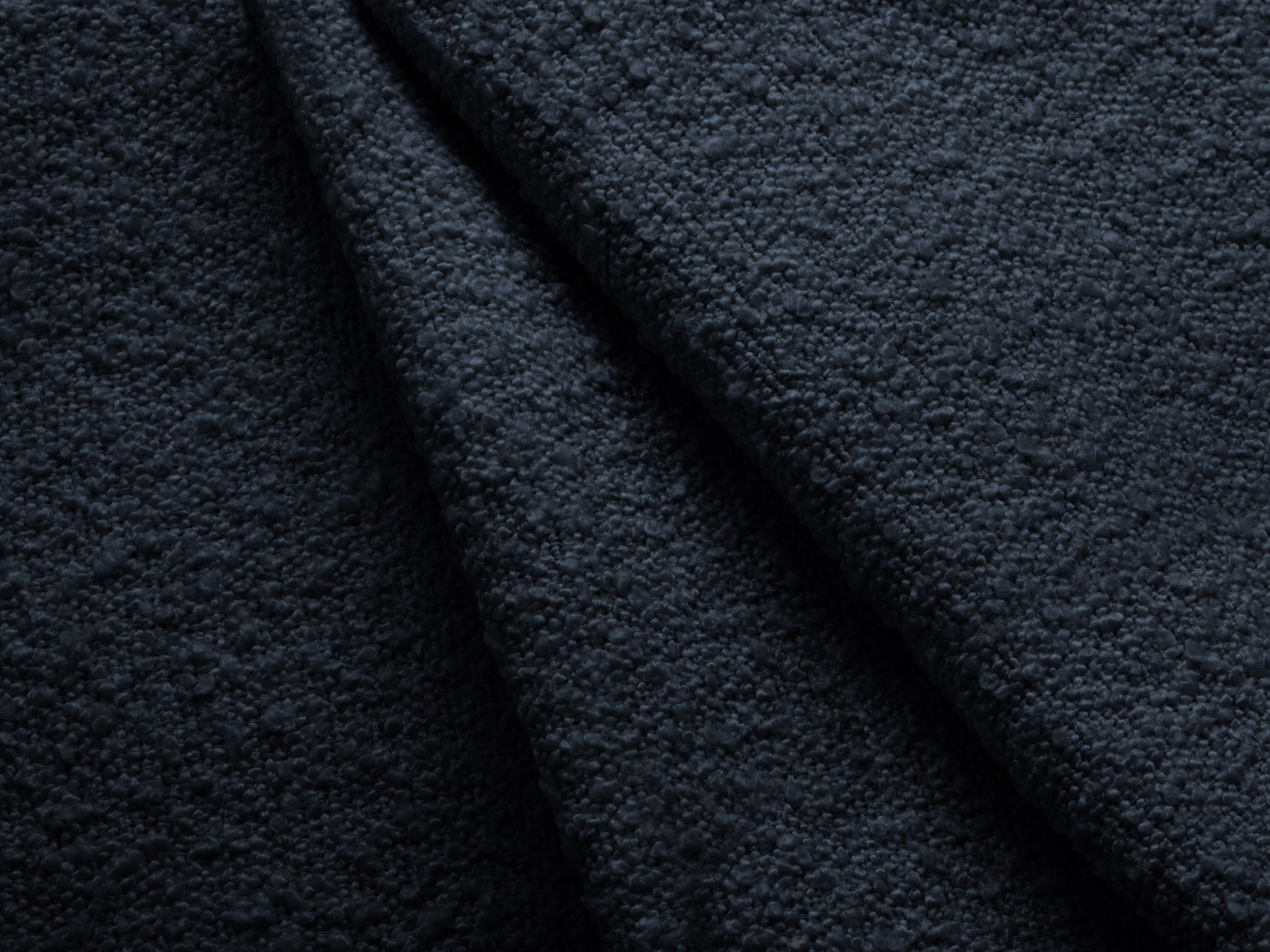 Sofa modułowa MILEY - moduł prawostronny ciemnoniebieski boucle
