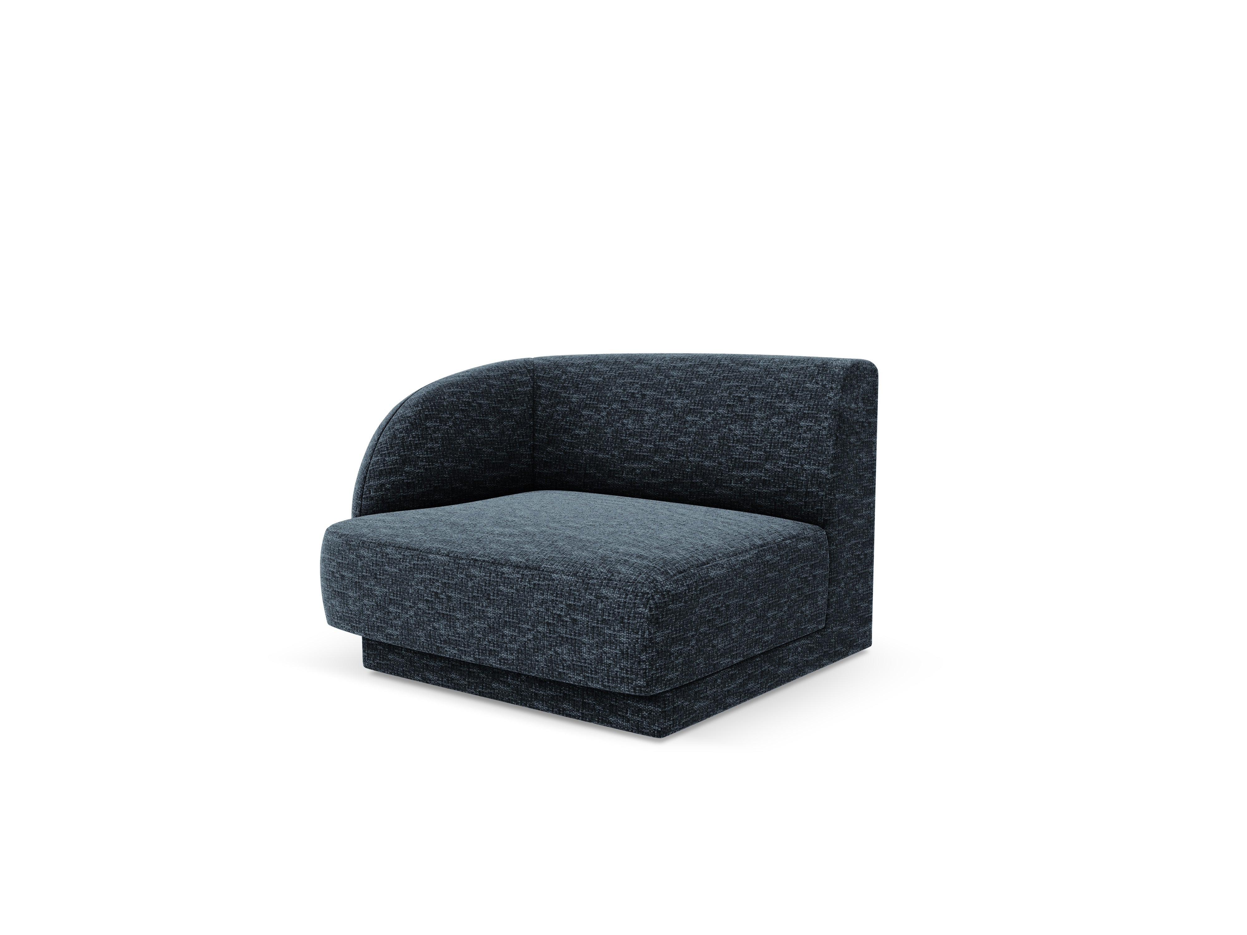 MILEY Modular Sofa - Left Module in Royal Blue Silky Chenille