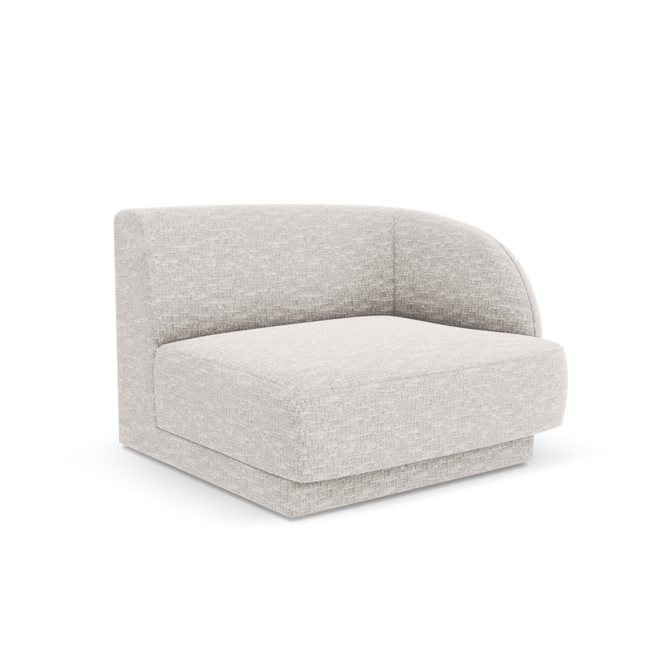 MILEY Modular Sofa - Right Module Light Gray Silky Chenille
