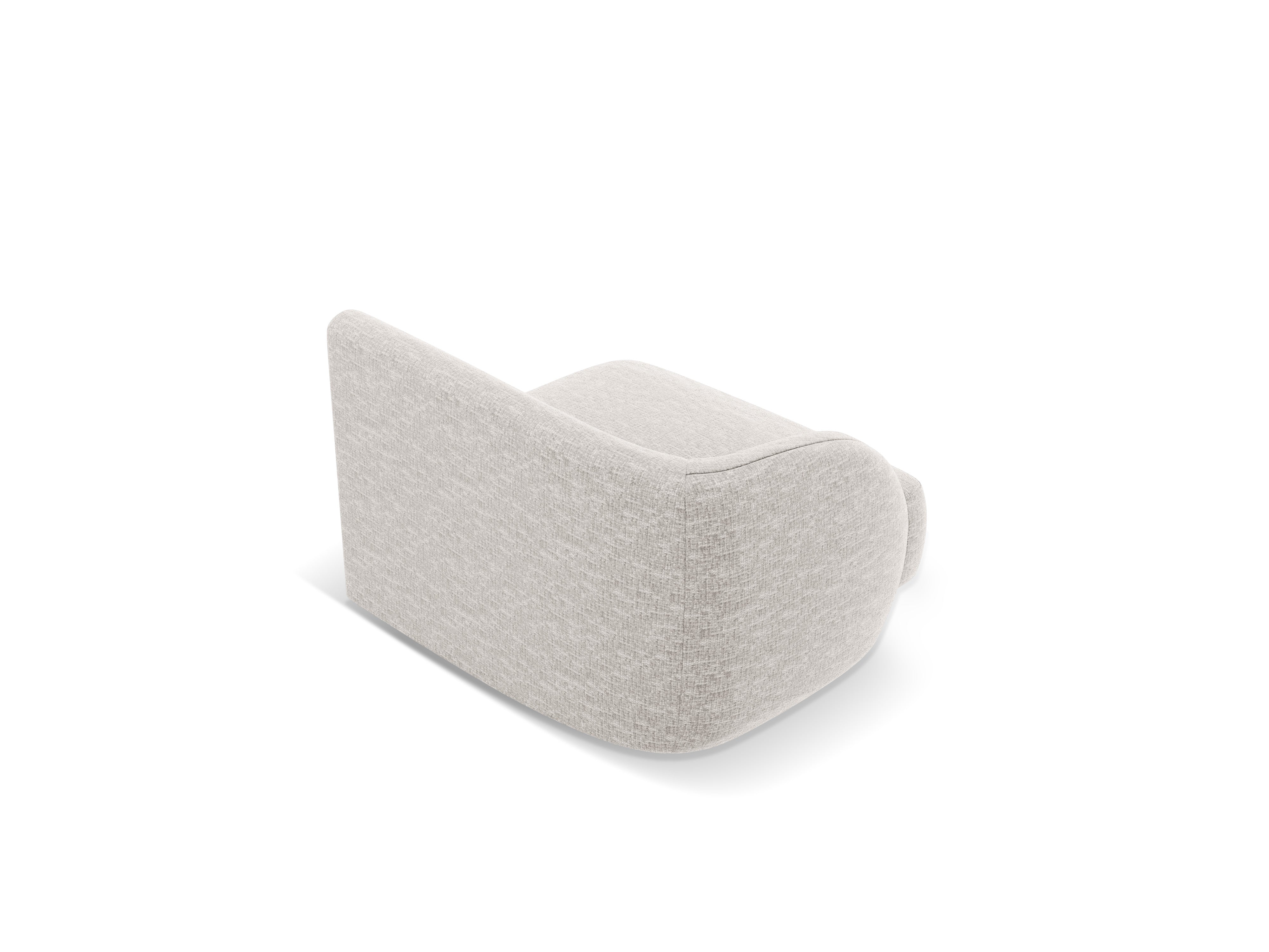 MILEY Modular Sofa - Left Module Light Gray Silky Chenille