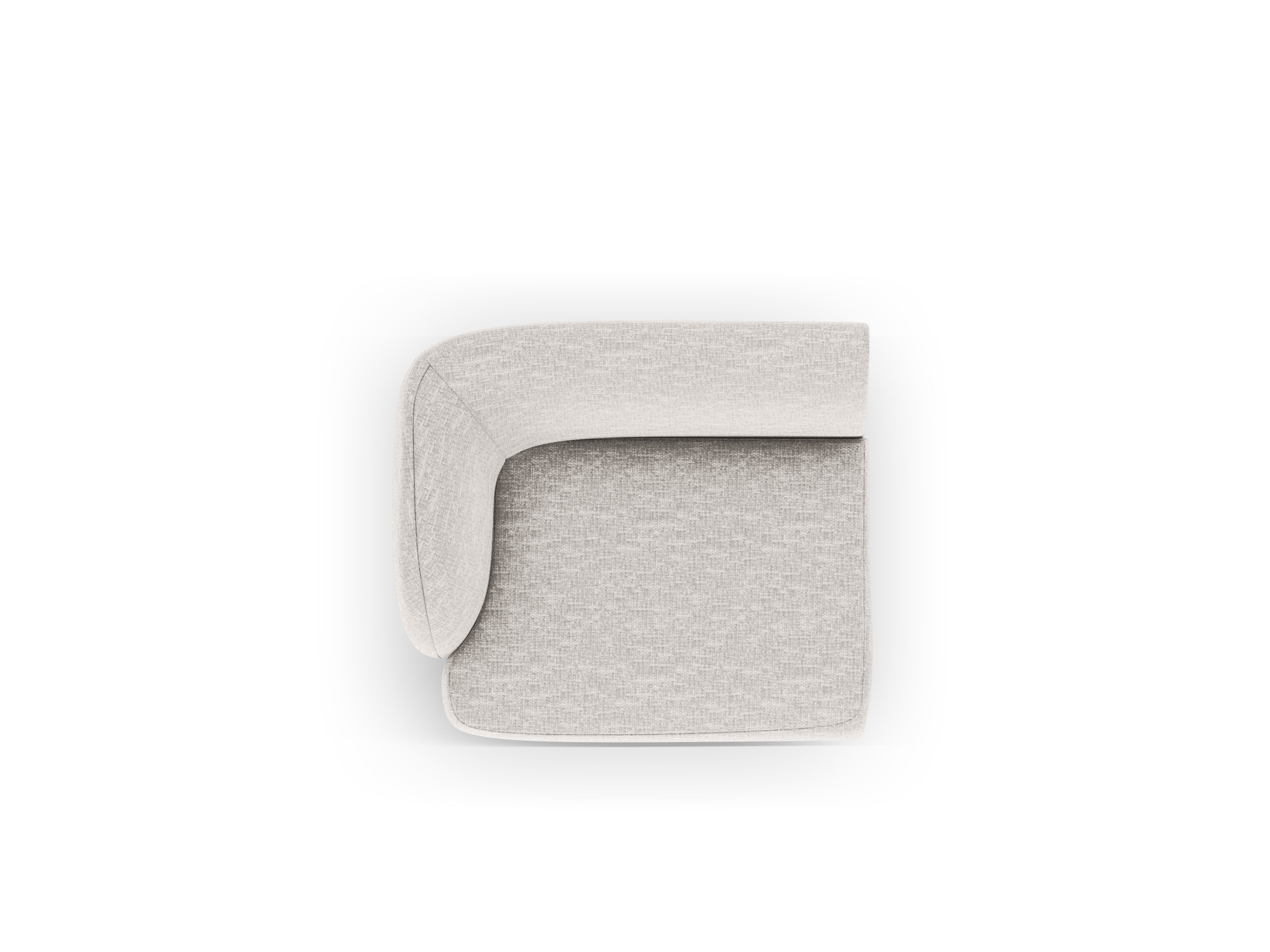 MILEY Modular Sofa - Left Module Light Gray Silky Chenille
