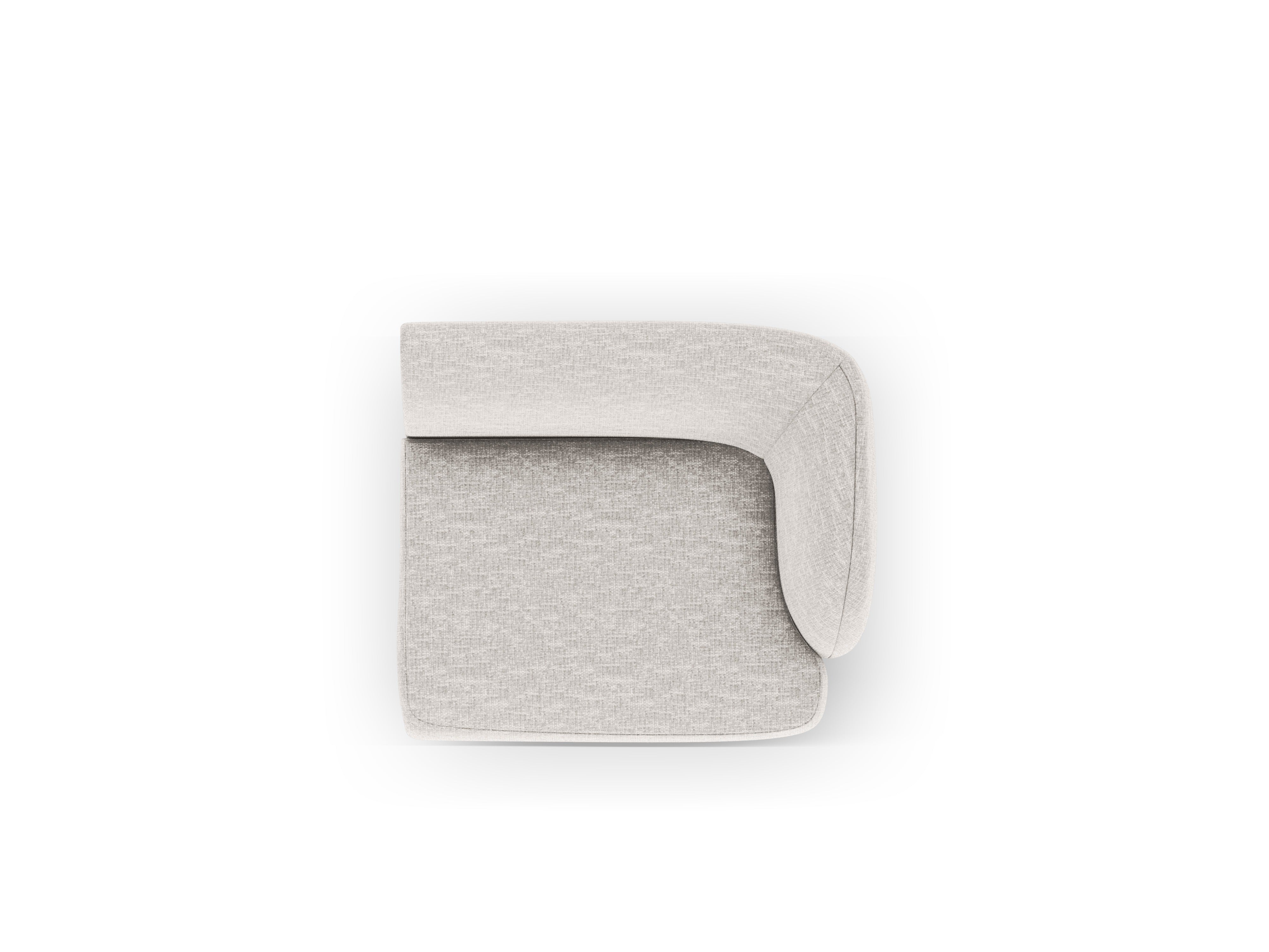 MILEY Modular Sofa - Right Module Light Gray Silky Chenille