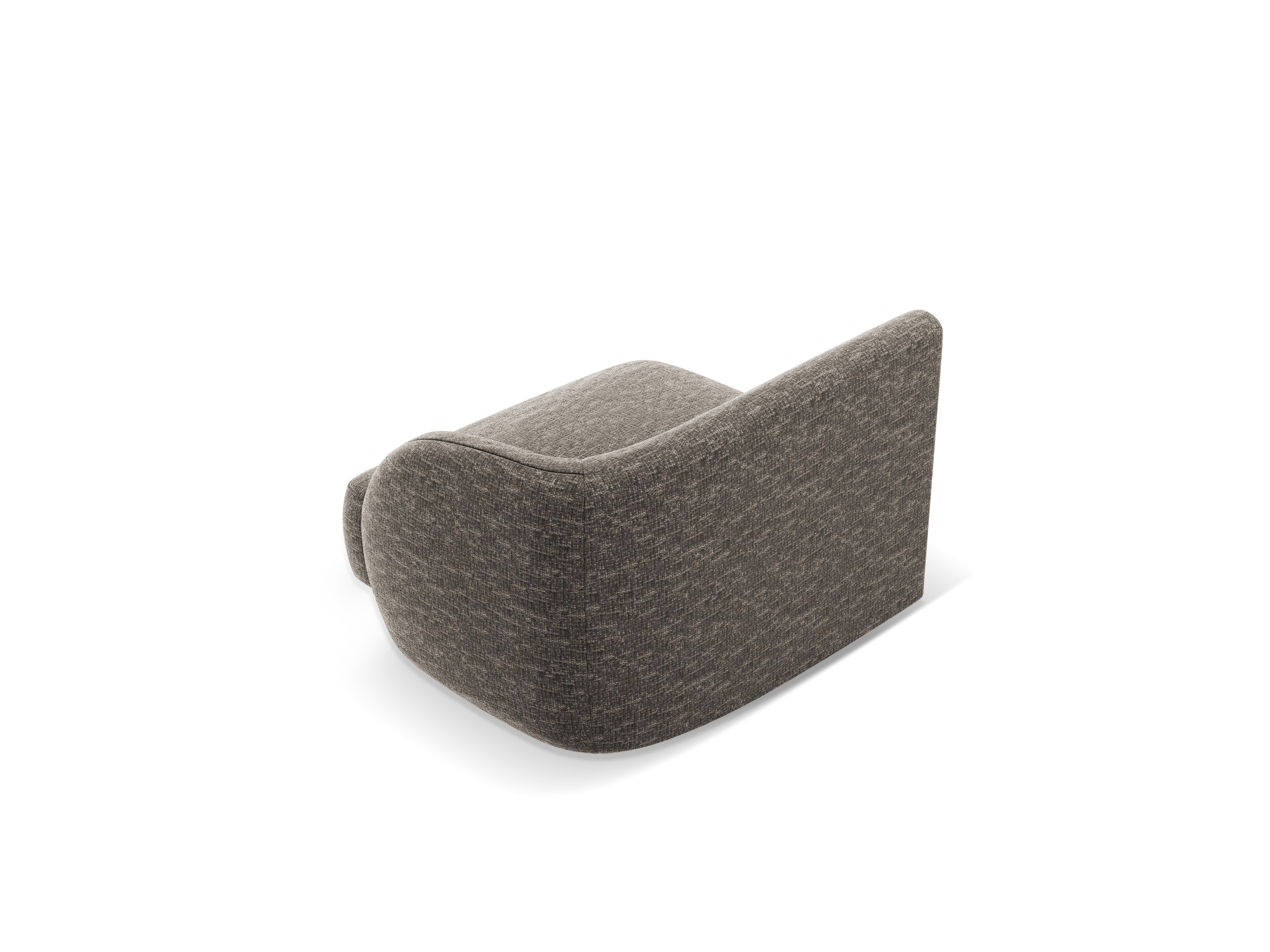 Sofa modułowa MILEY - moduł prawostronny szary szenil jedwabisty