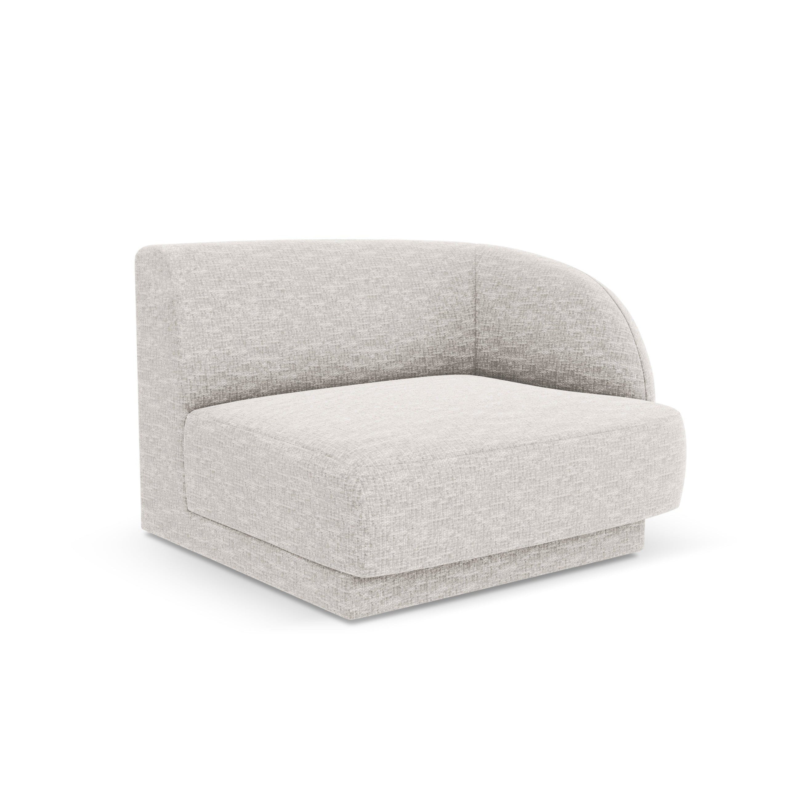Modular sofa - right module MILEY gray chenille