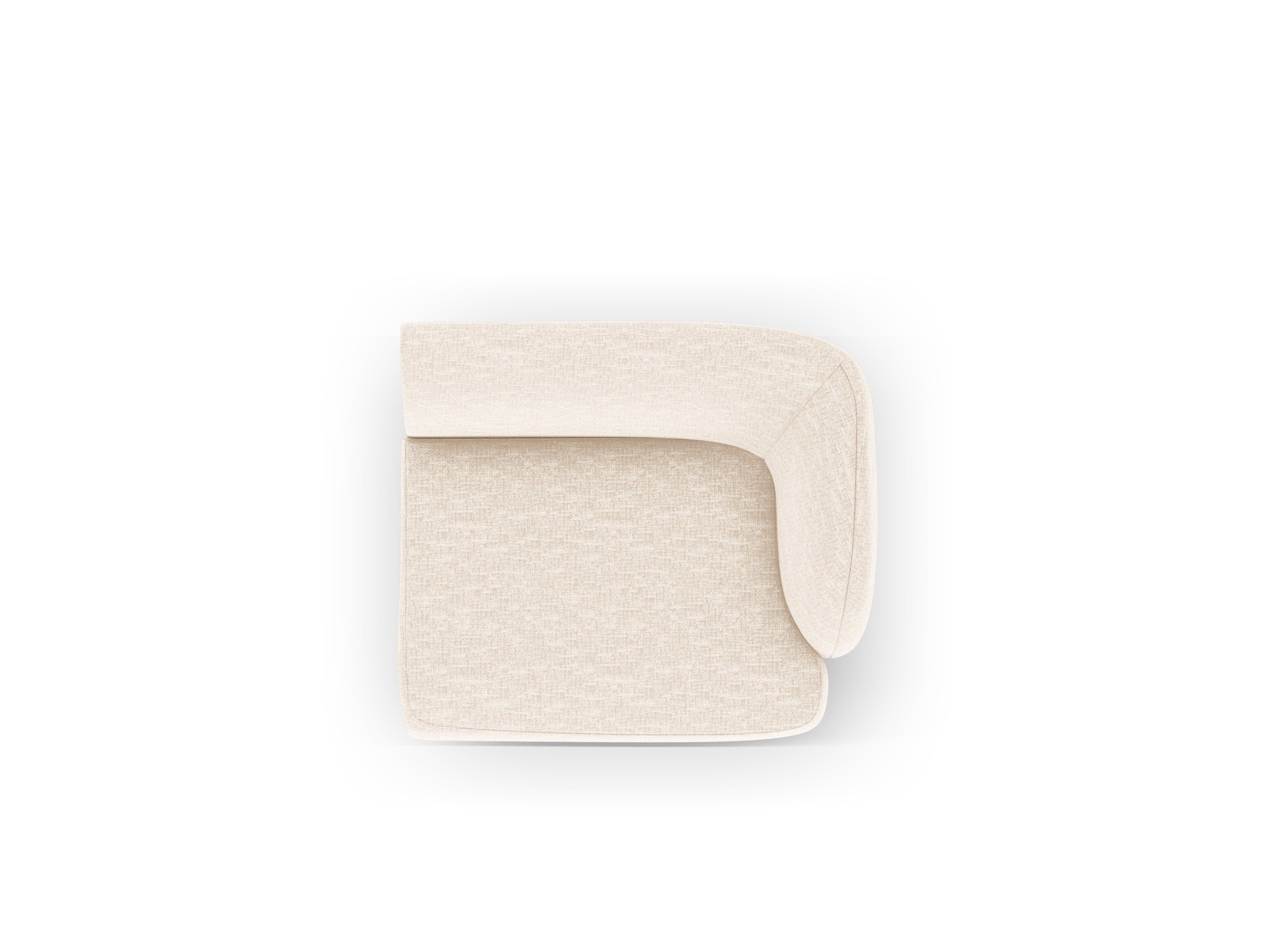 Modular sofa - right module MILEY ivory chenille