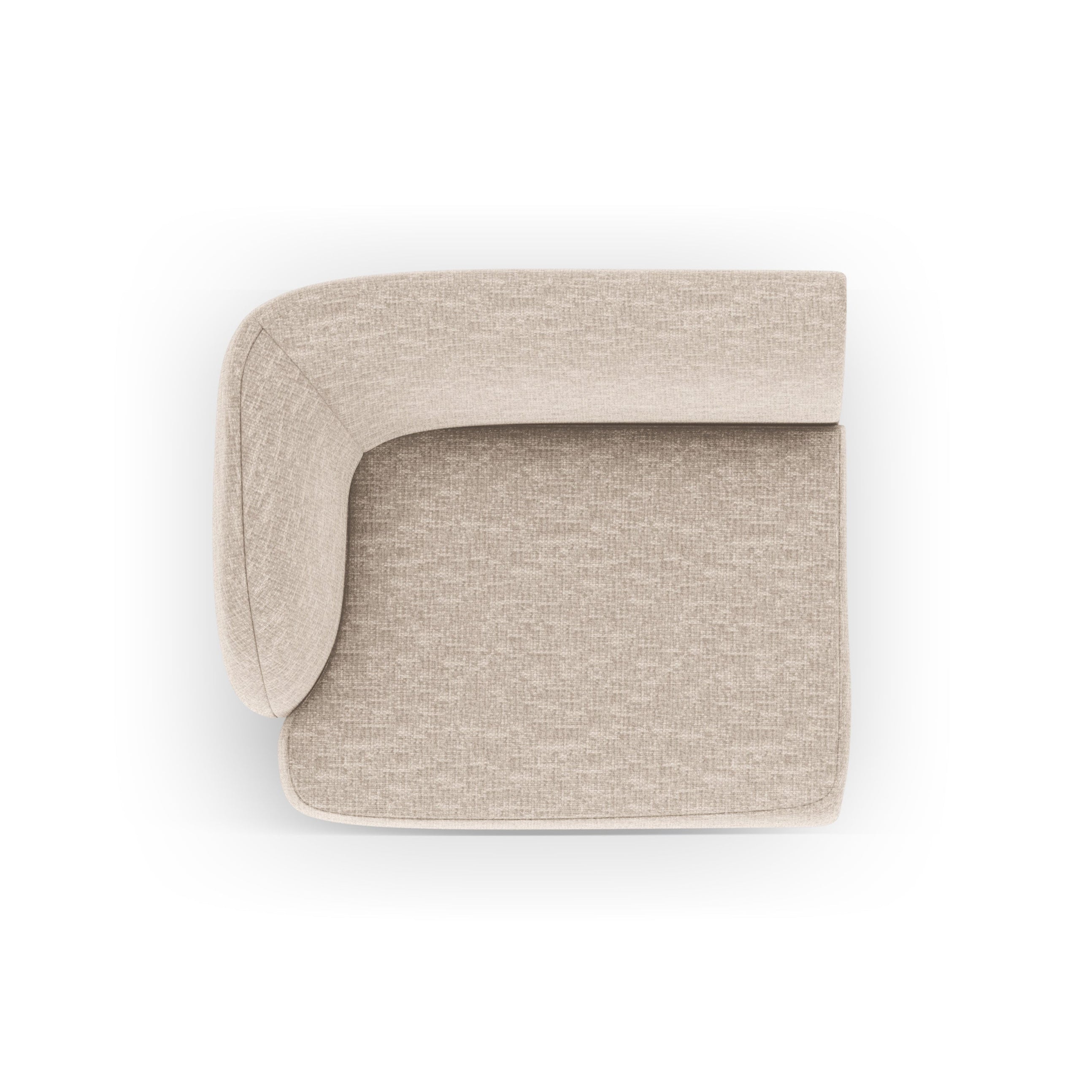 Modular sofa - left module MILEY beige chenille