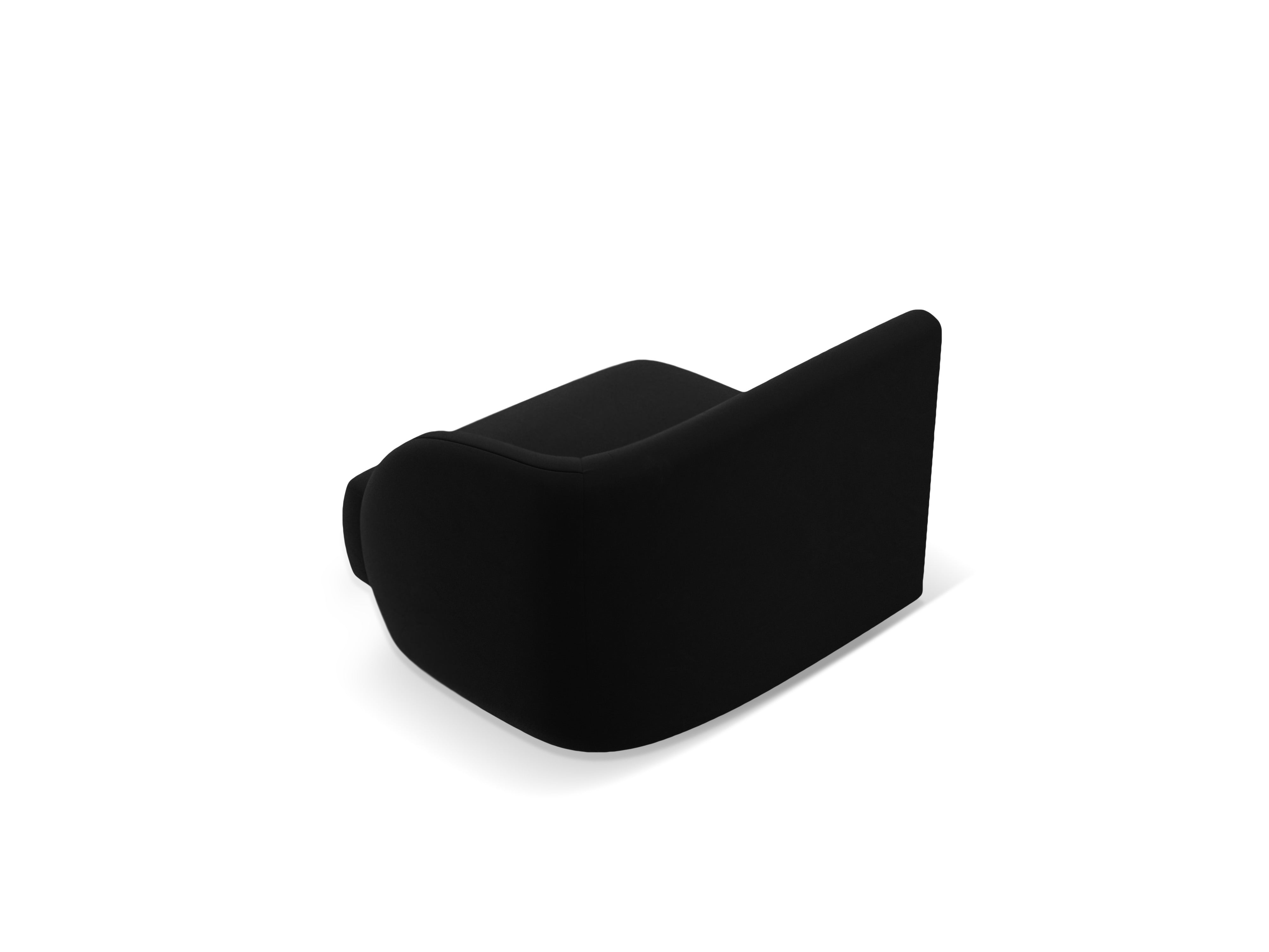Velvet modular sofa MILEY - right-side module black